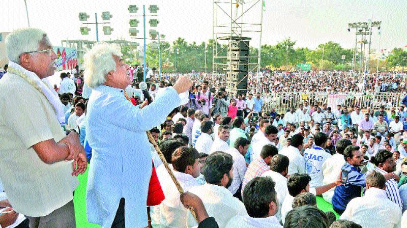 Saroornagar marks the beginning of post state Telangana movement of TJAC