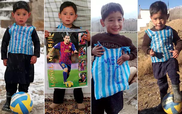 Watch Afghan plastic boy did not leave Messi