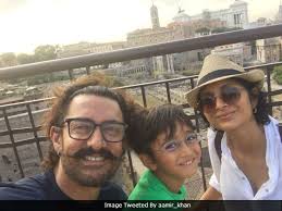 Its Aamir KhanS Last Day In Rome With Wife Kiran Rao And Son Azad See Pics