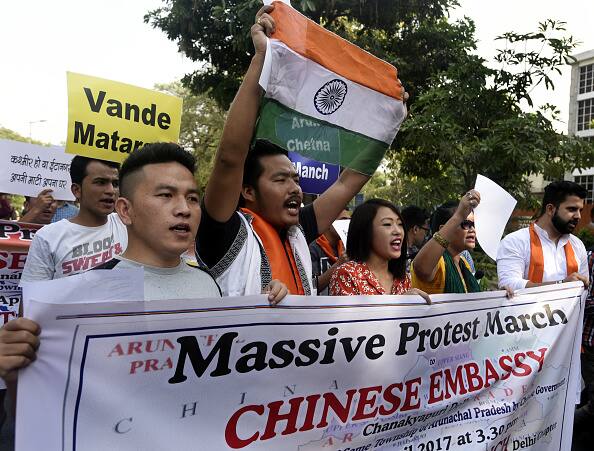 We are not Chinese We are Indians Anti China protests rocks Delhi