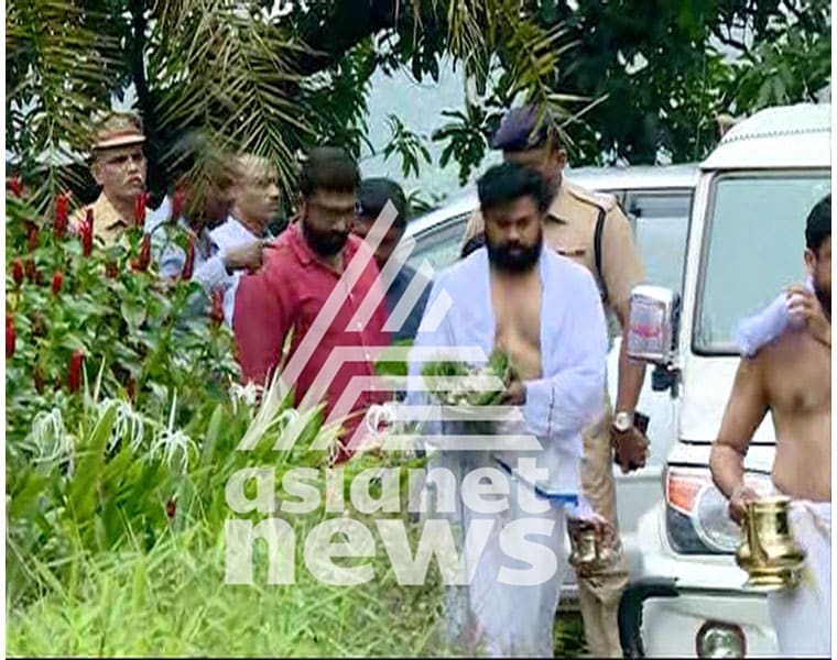 Dileep home father death anniversary rituals photos videos