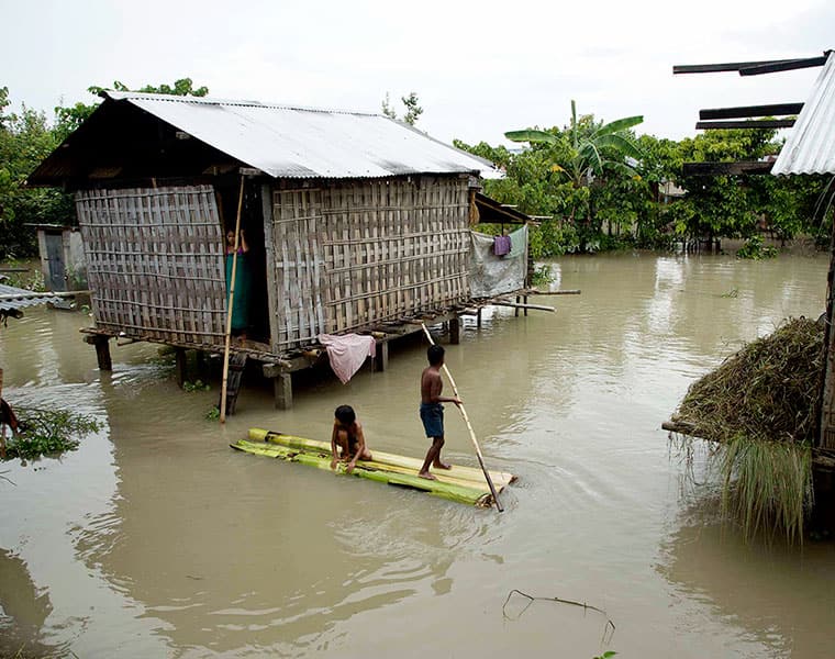 assam flood turns critical three more dead