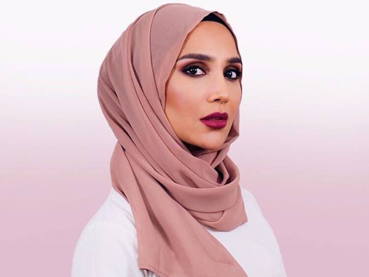 Model wearing Hijab for Loreal hair campaign