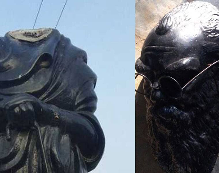 Periyar statue broken in ponneri bus stand - police investigate who surrender in police station