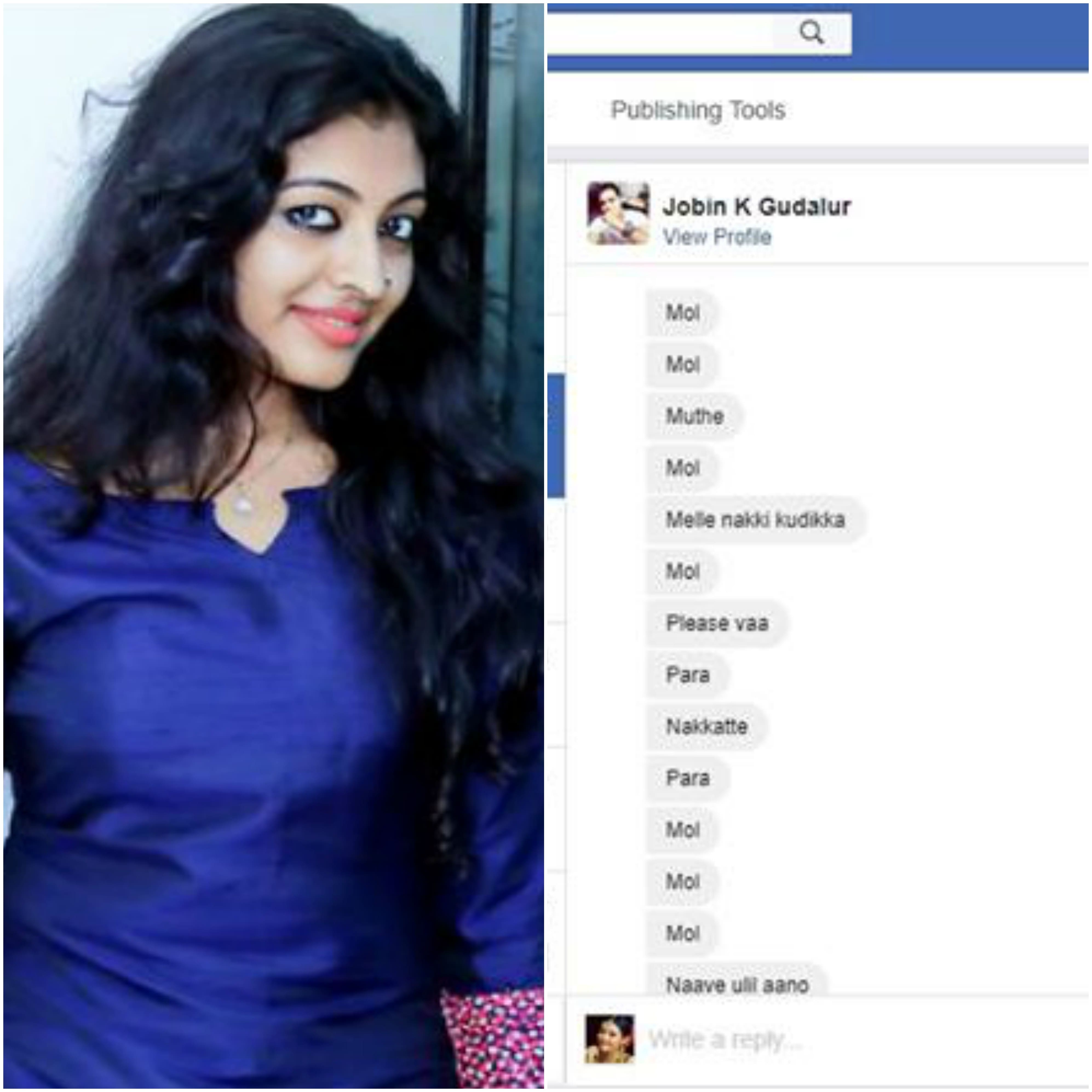 Malayalam actress Durga online sexual abuse Facebook messages