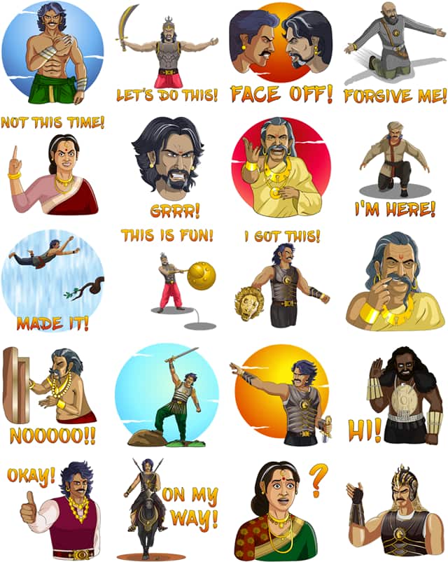 Baahubali stickers on Facebook