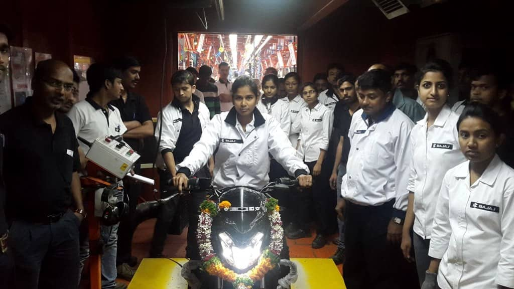 Bajaj Dominair release chakan plant women assembly