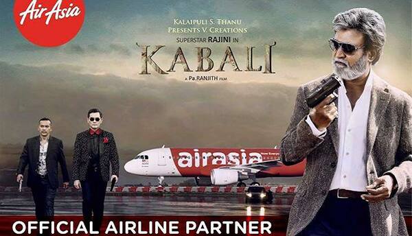 Rajnikanth's Kabali takes to the skies, AirAsia