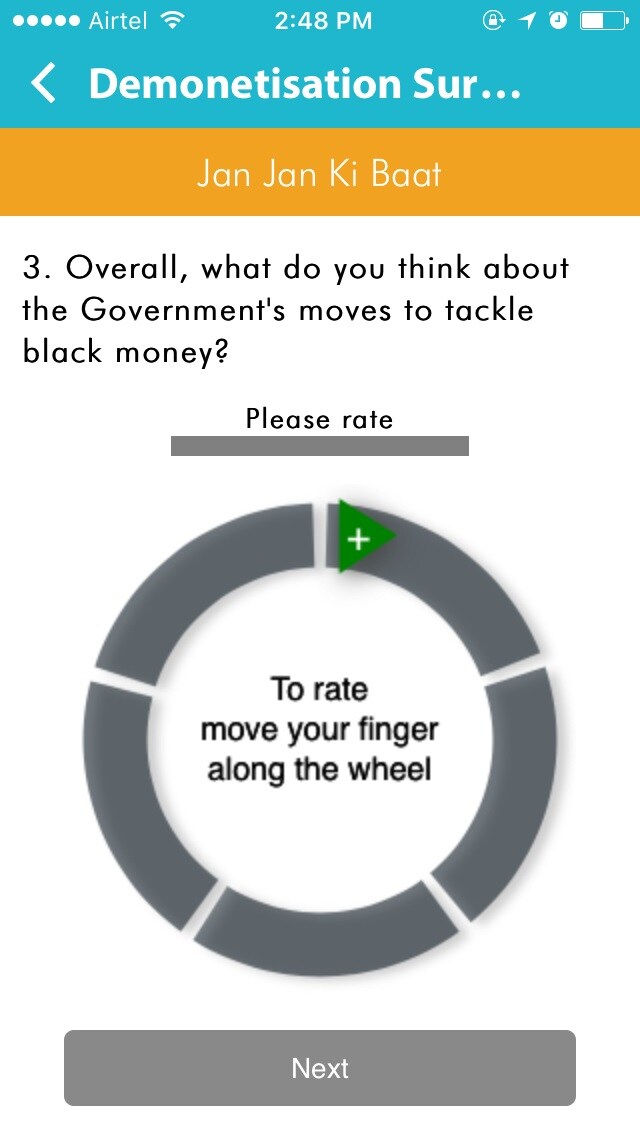 Demonetization - PM Modi's Opinion Poll