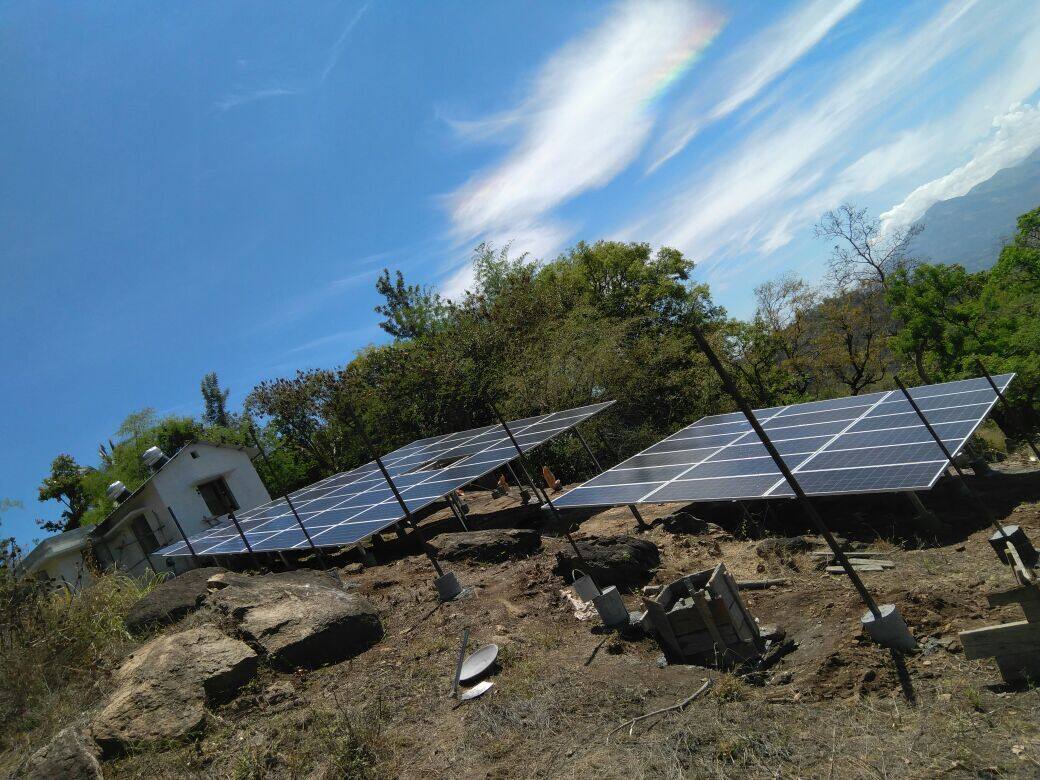 Solar Panel munnar tribal settlement