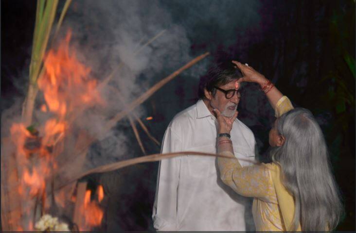 Here is how Amitabh Bachchan celebrated Holi with his grand daughter Aradhya Photos Aishwarya Rai jaya Bachchan Shweta Nanda