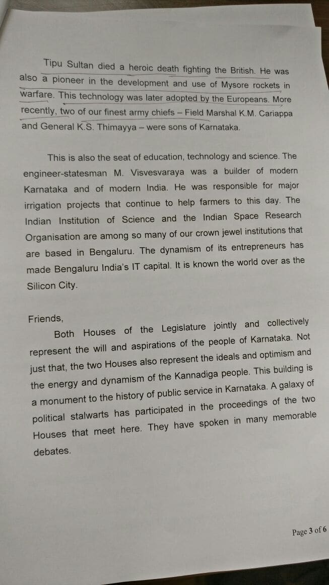 Tipu controversy Here is the complete speech copy of President Kovind