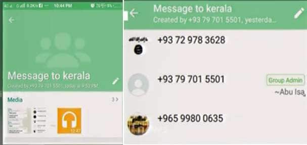 ISIS Kerala WhatsApp group recruit members Kasaragad youth