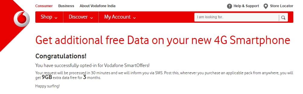 Vodafone offers 9GB free data How to get it