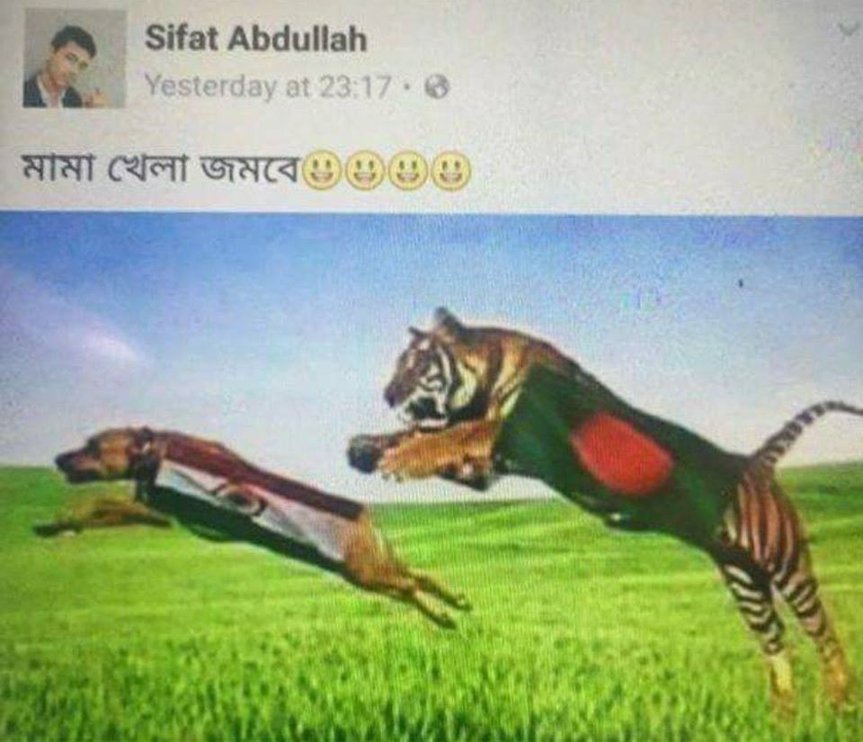 Bangladesh plays ugly disrespects Indian flag before cricket match