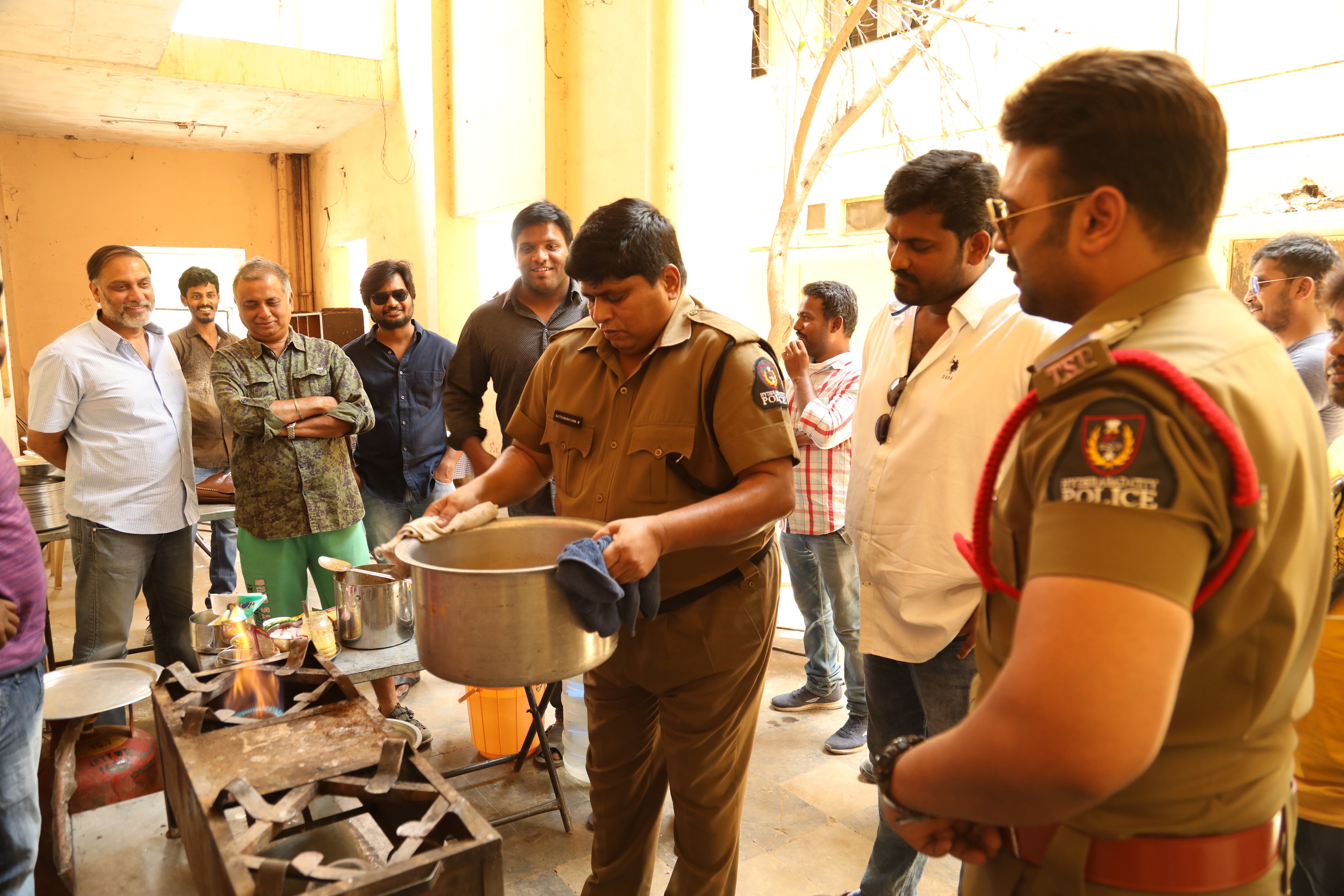 NARA ROHIT cooks fish curry on the sets of SHAMANTAKAMANI