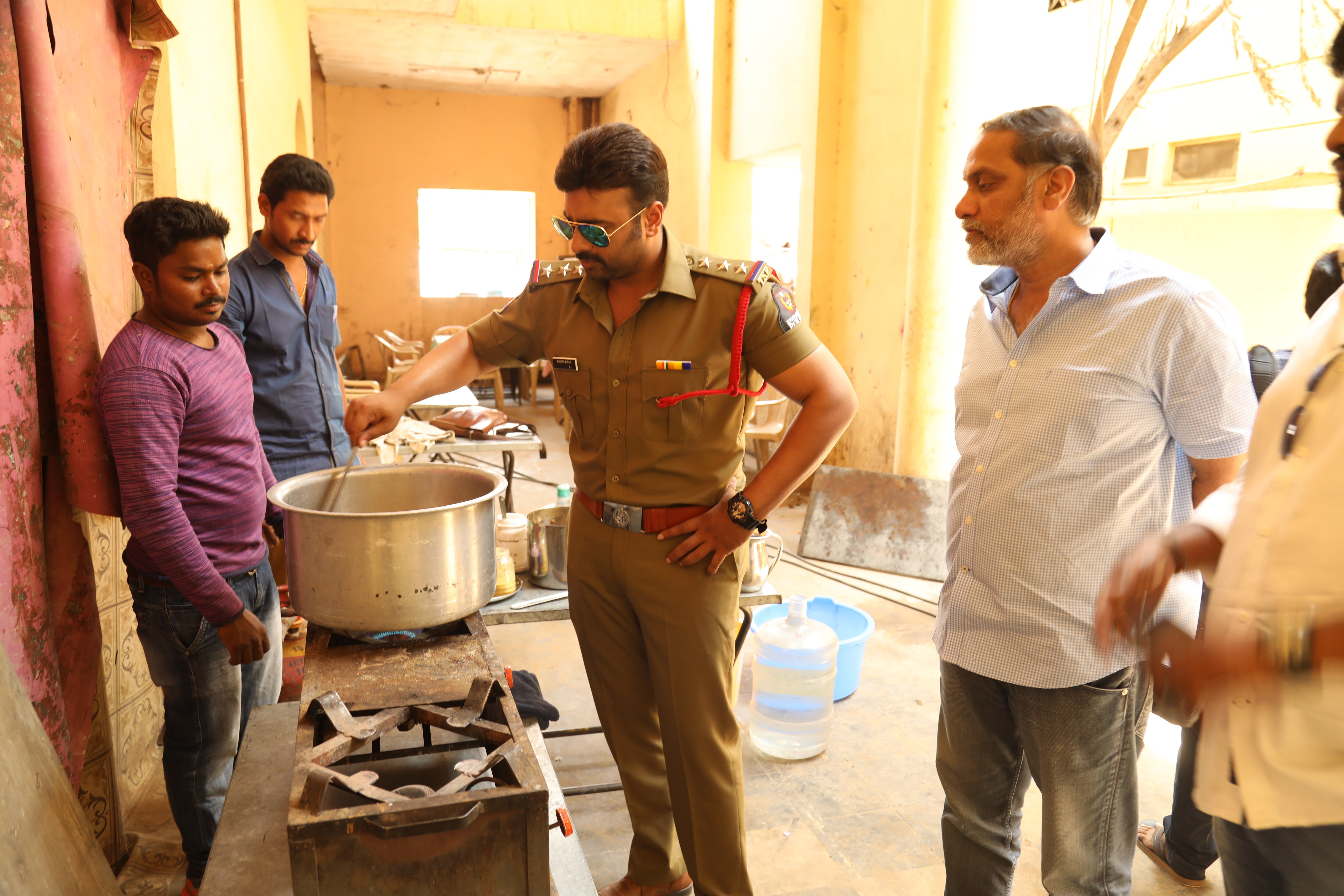 NARA ROHIT cooks fish curry on the sets of SHAMANTAKAMANI