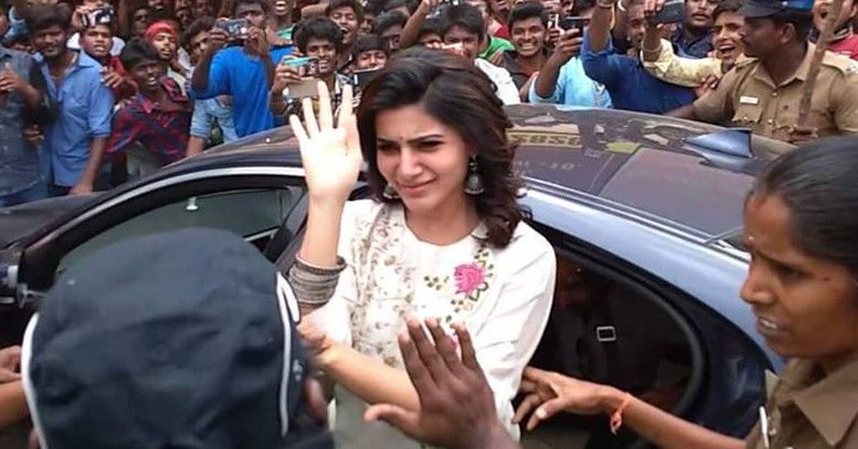 Samantha event actors car vandalised