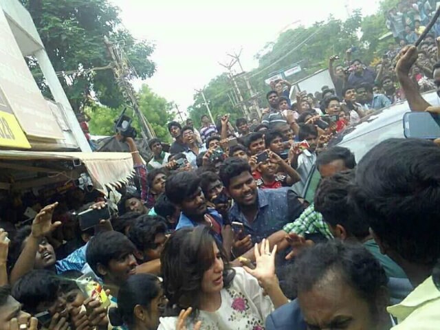 Samantha event actors car vandalised