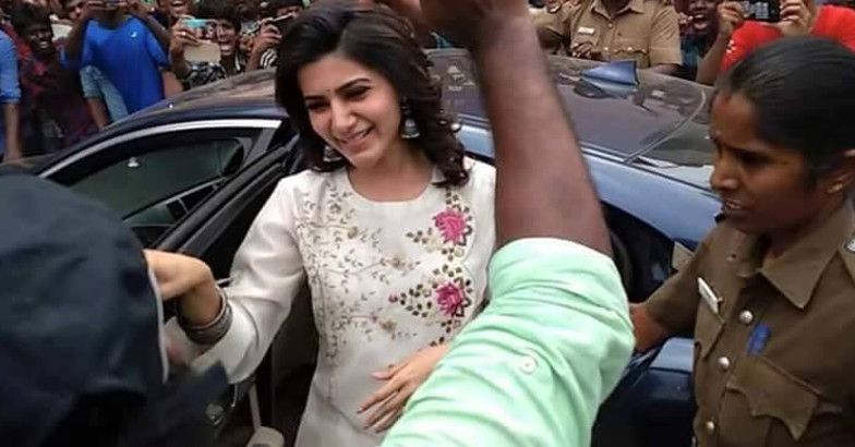 Samantha event actors car vandalised