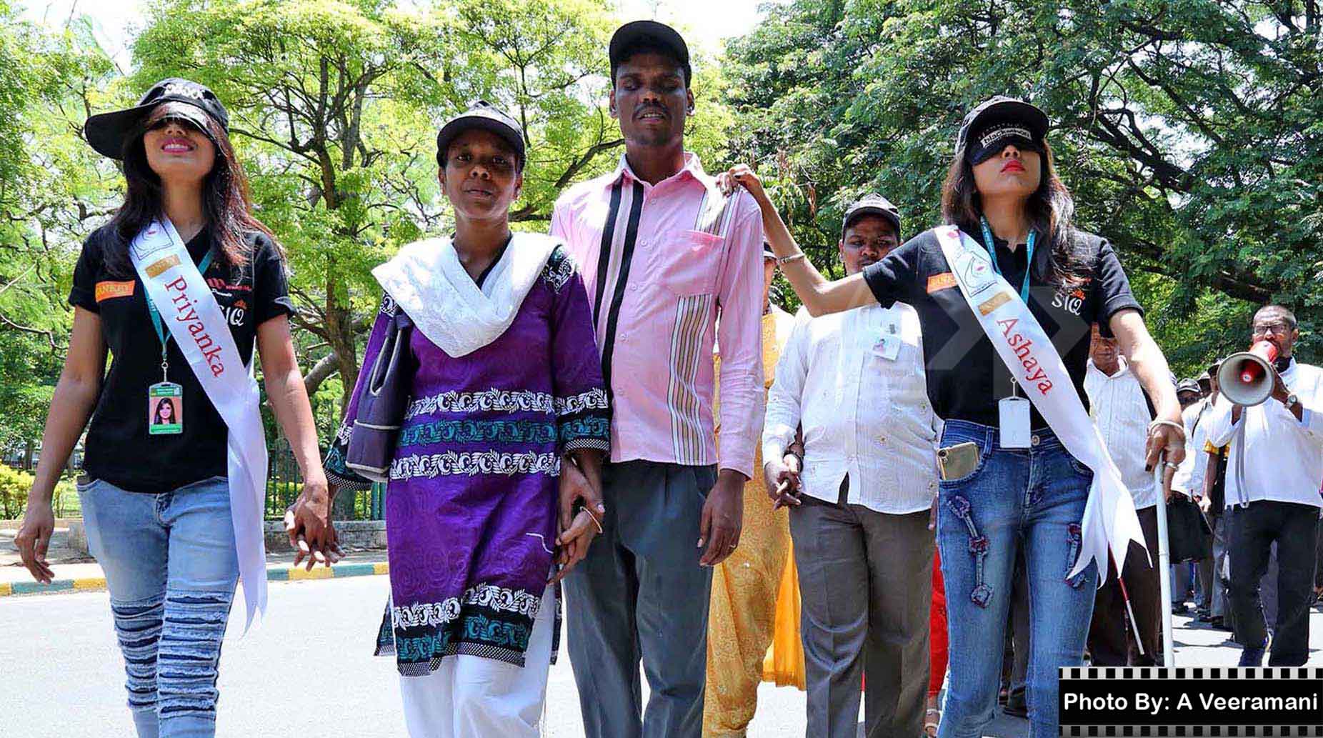 2017 South India Queens Models In Blind walkathon