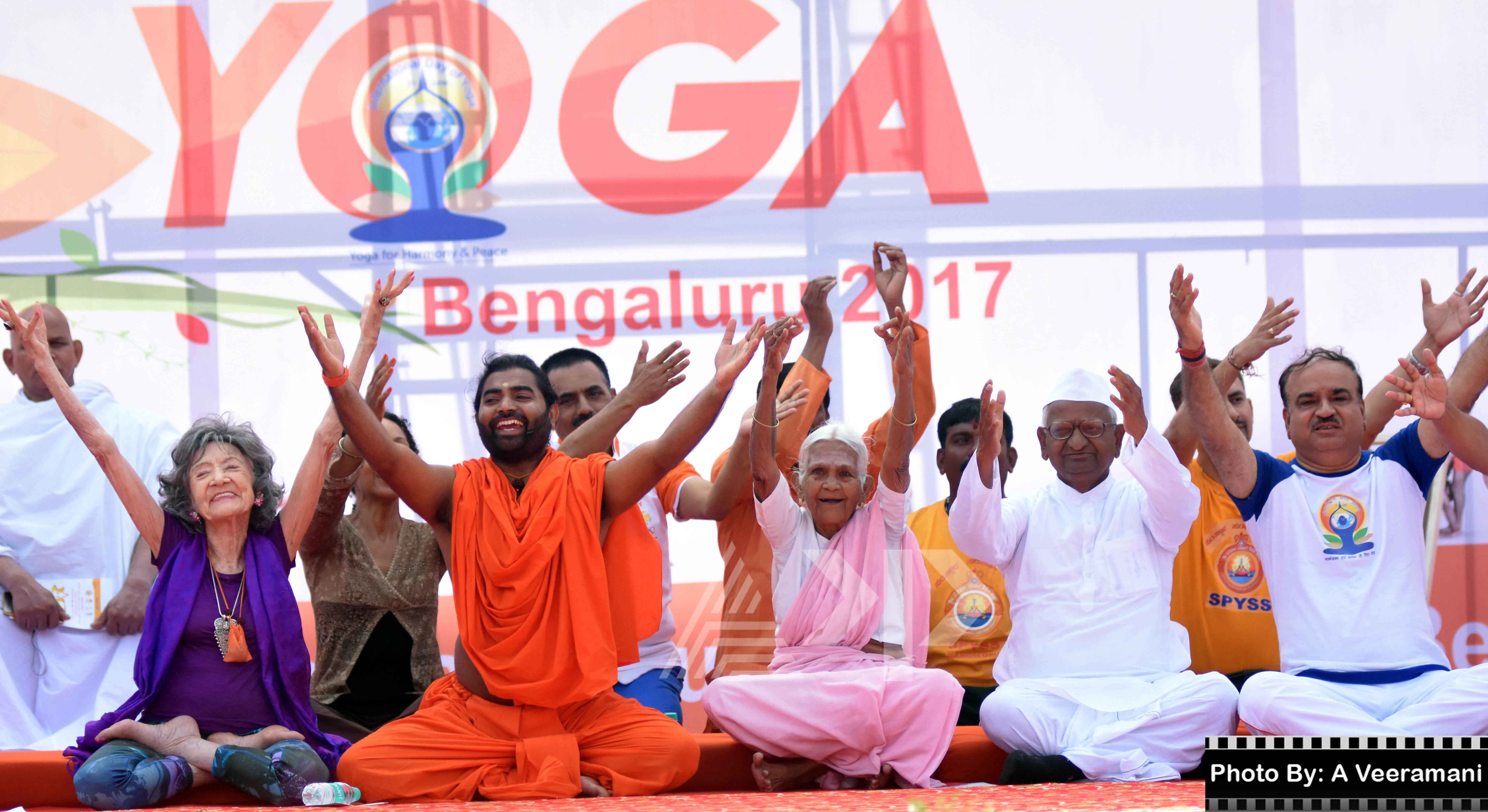 This is how international yoga day looks in camera