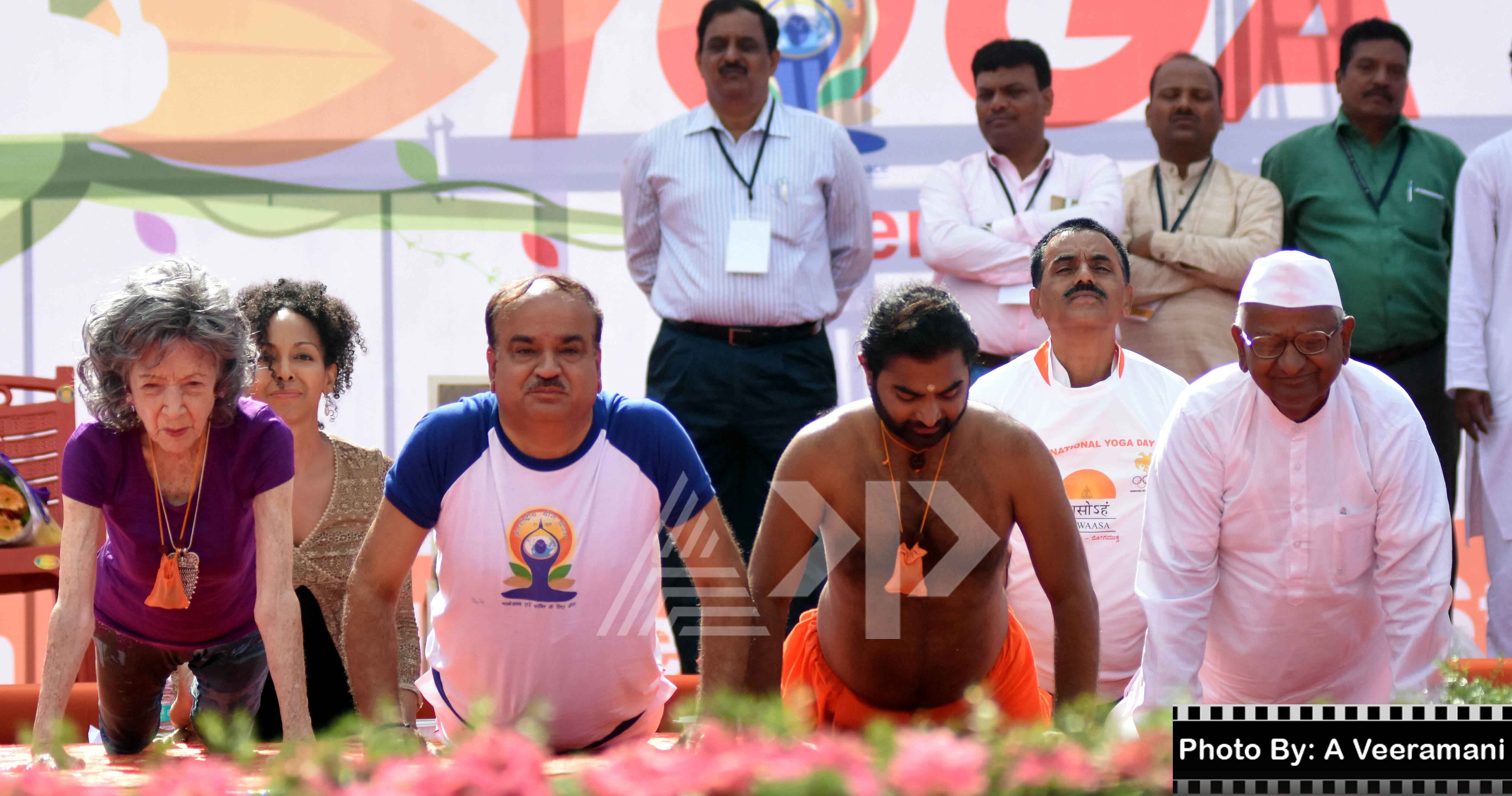 This is how international yoga day looks in camera