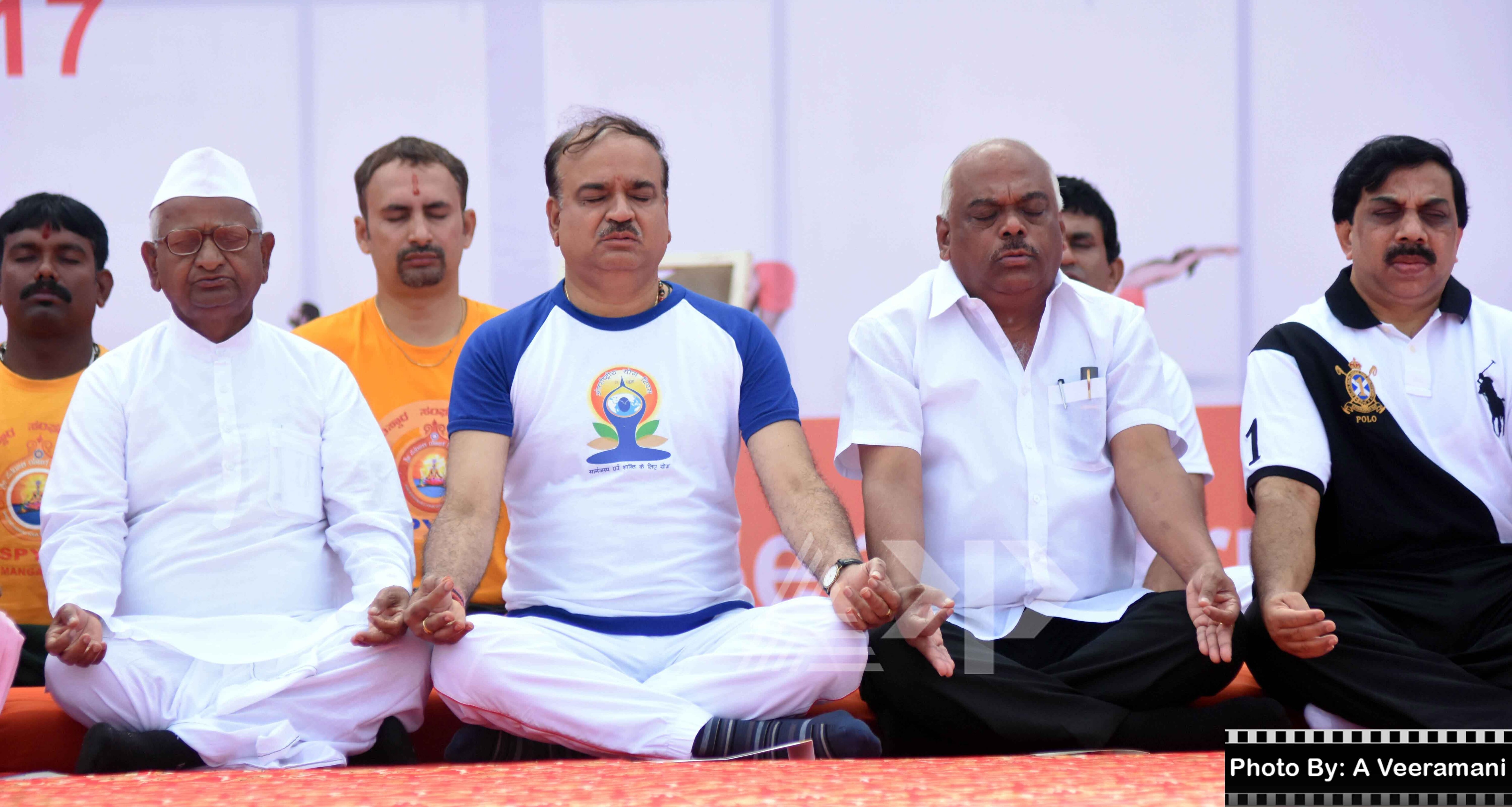 This is how international yoga day looks in camera