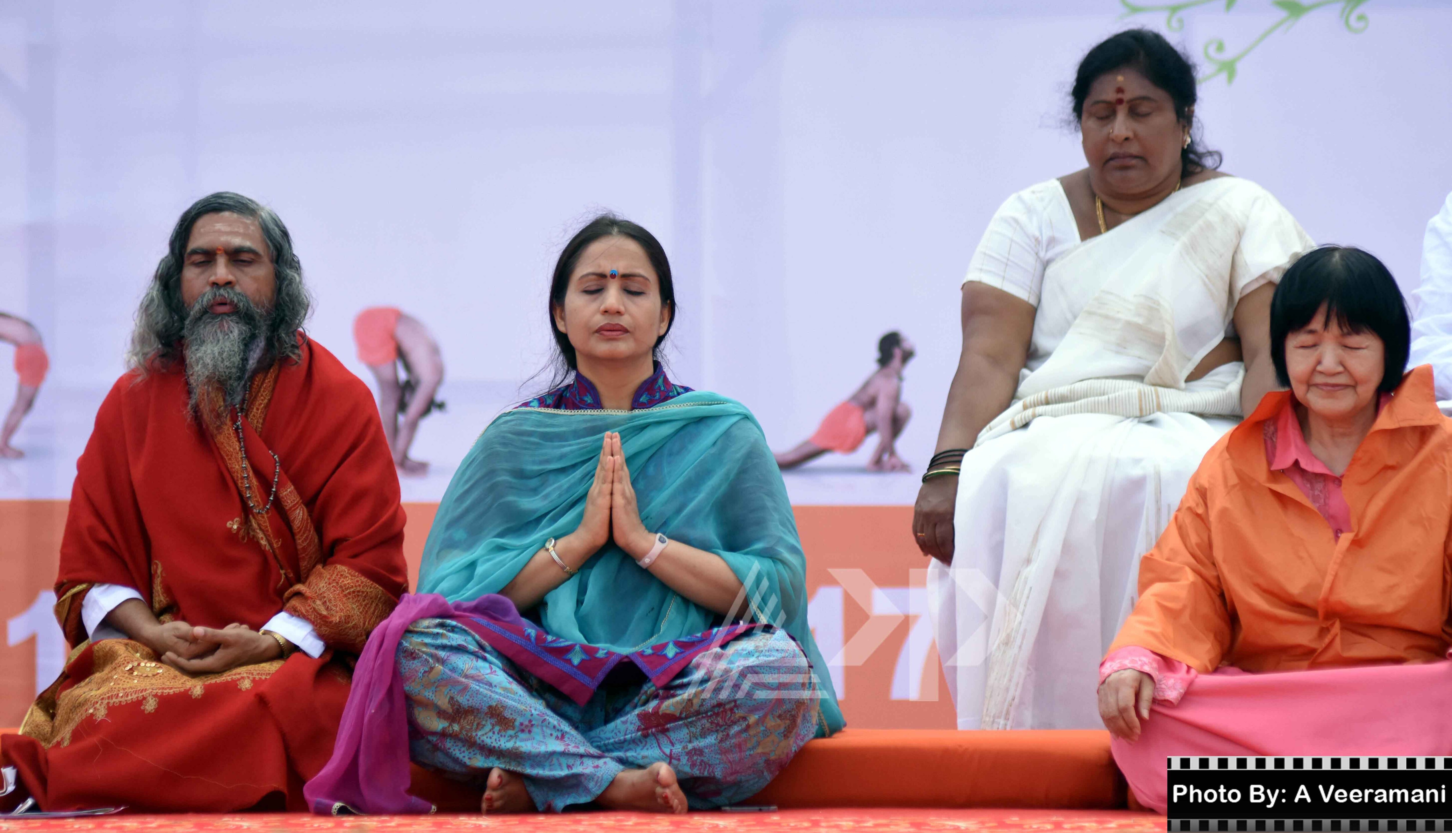 This is how international yoga day looks in camera