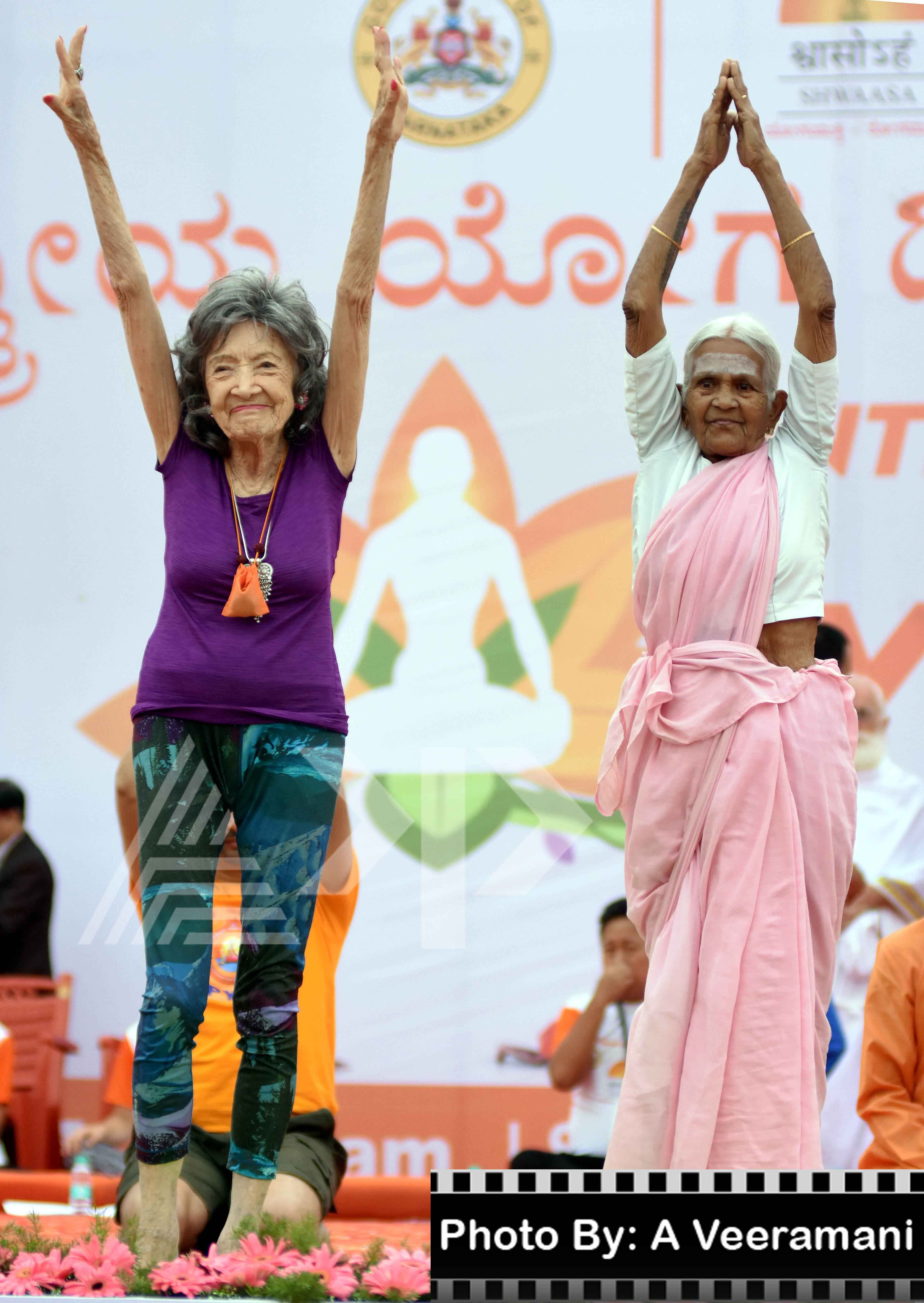 This is how international yoga day looks in camera