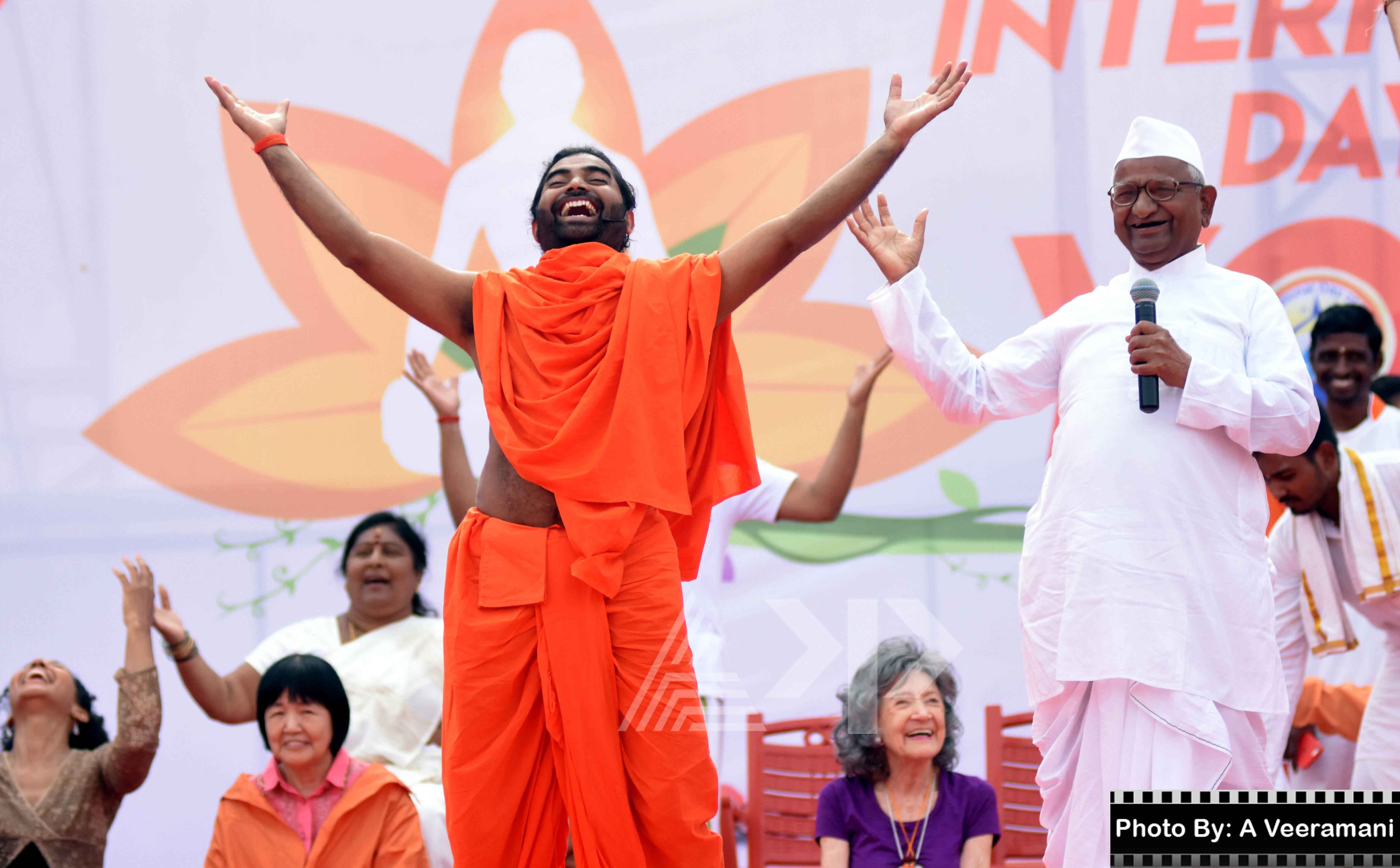 This is how international yoga day looks in camera