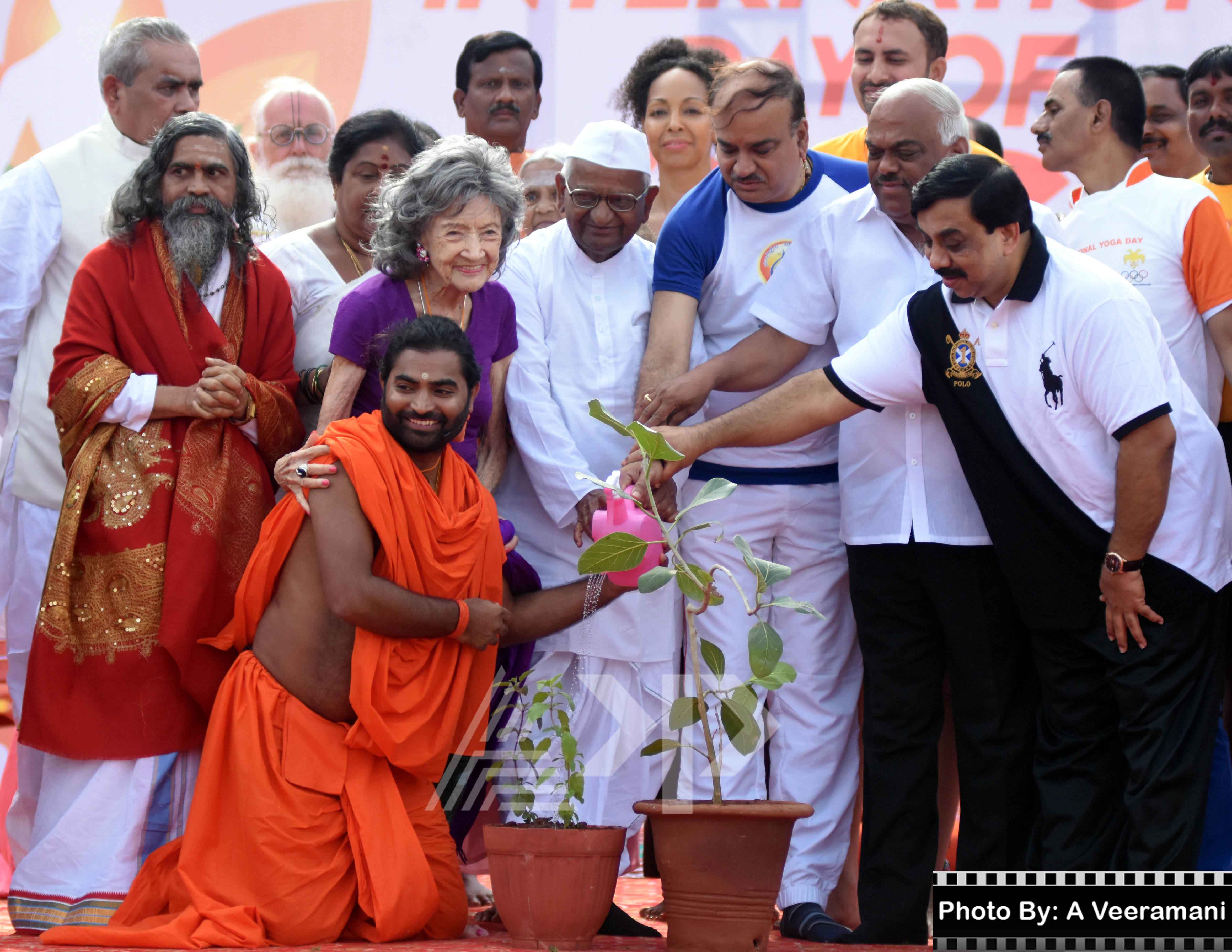 This is how international yoga day looks in camera