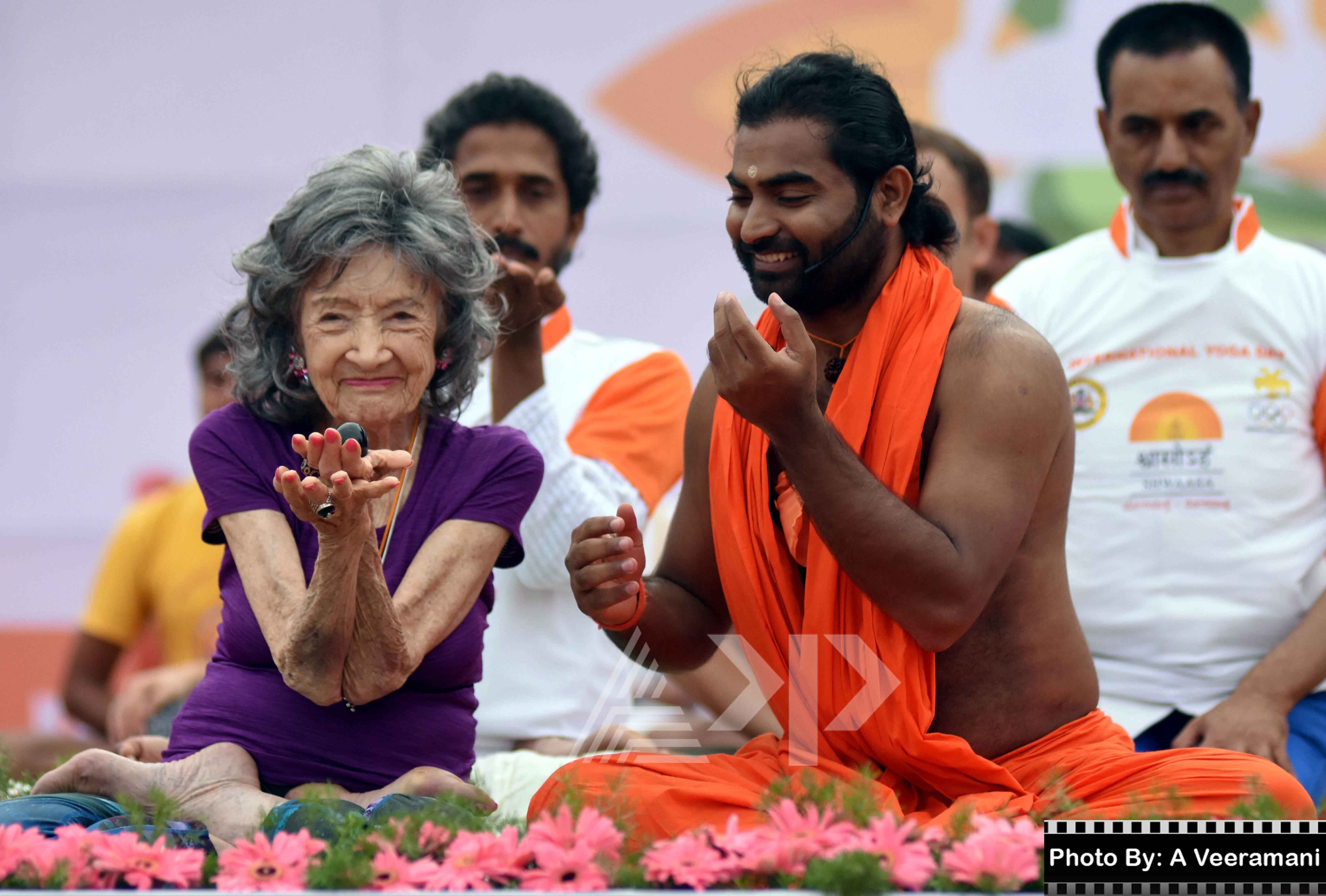 This is how international yoga day looks in camera