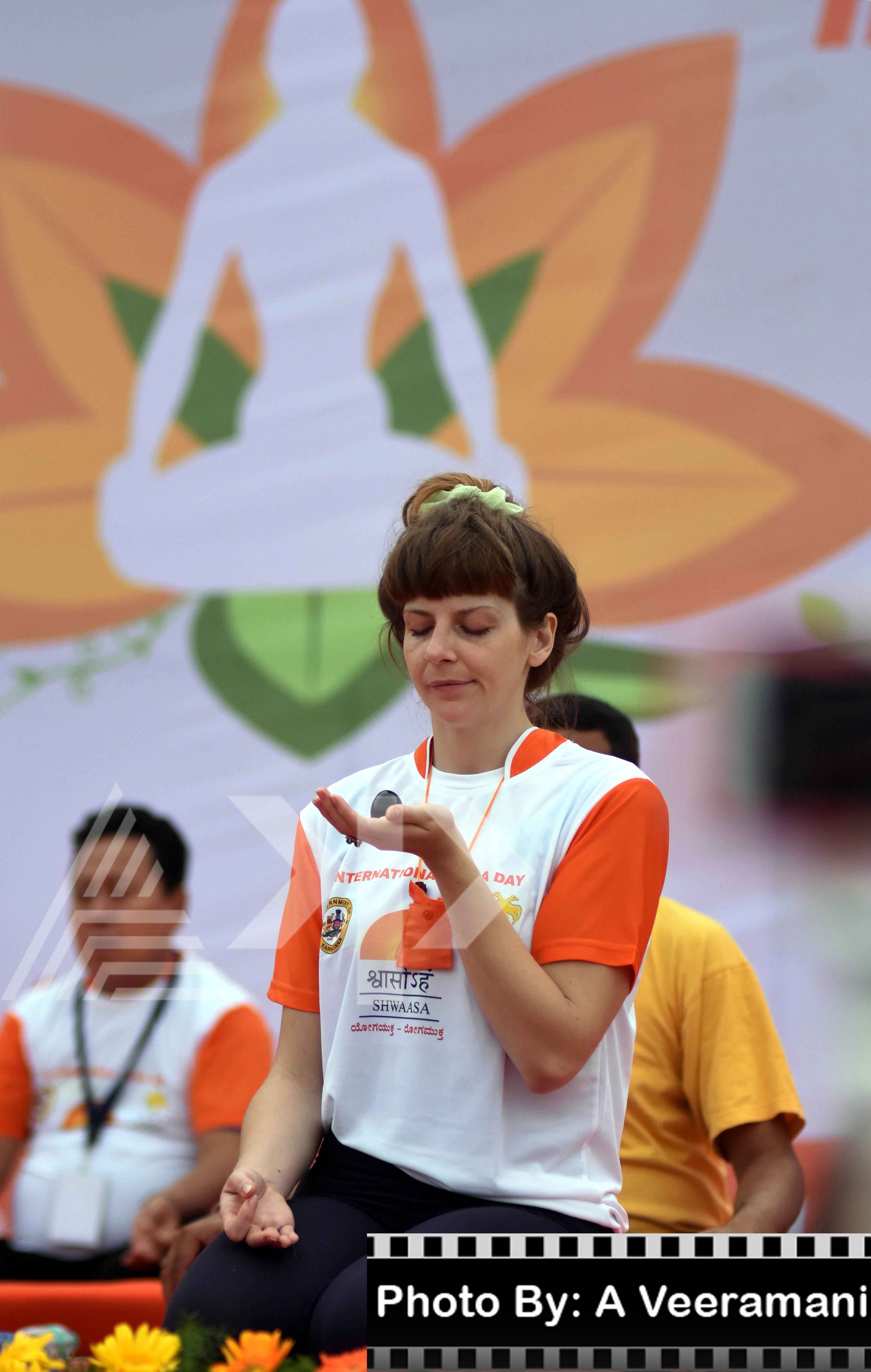 This is how international yoga day looks in camera