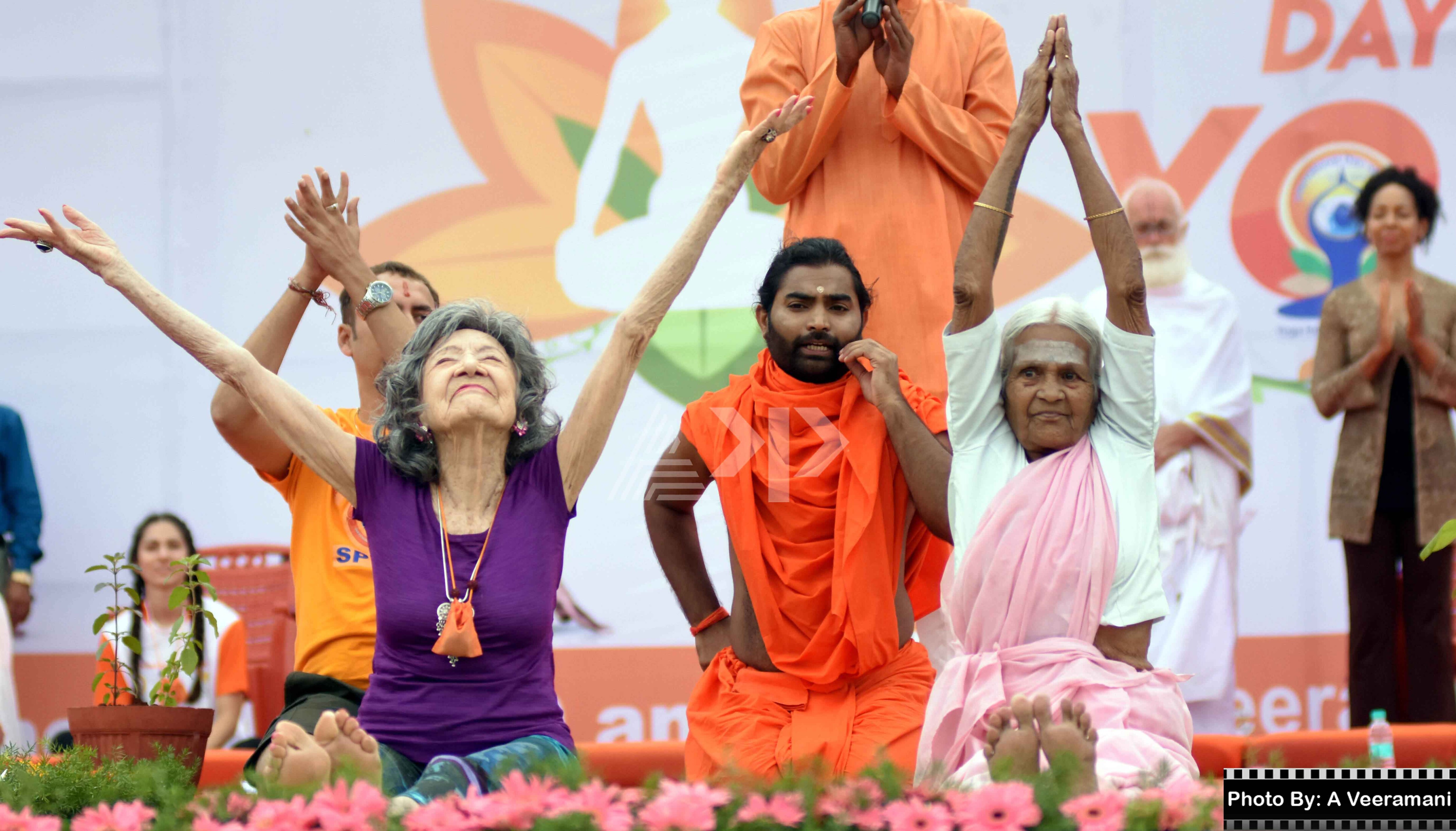 This is how international yoga day looks in camera
