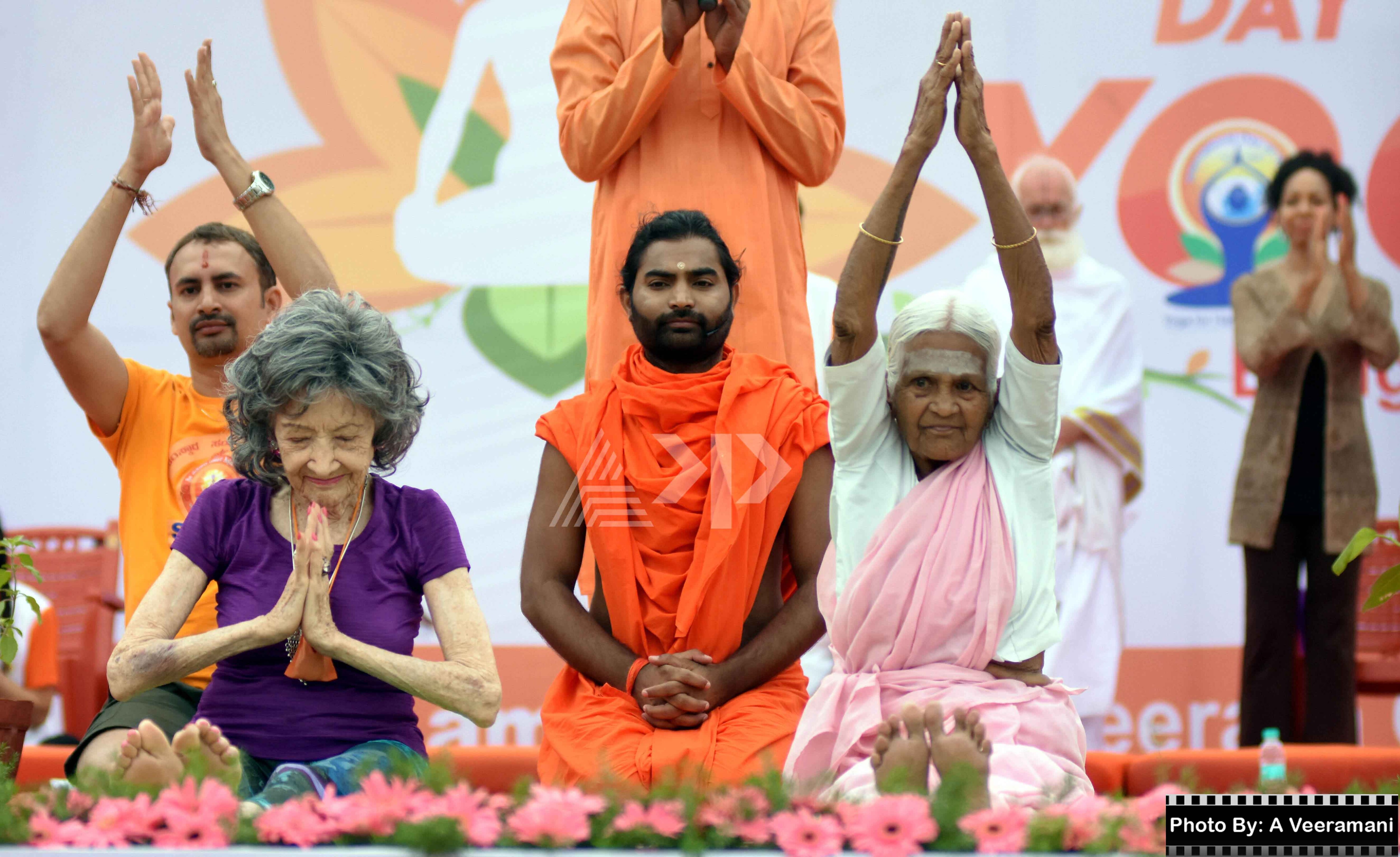 This is how international yoga day looks in camera