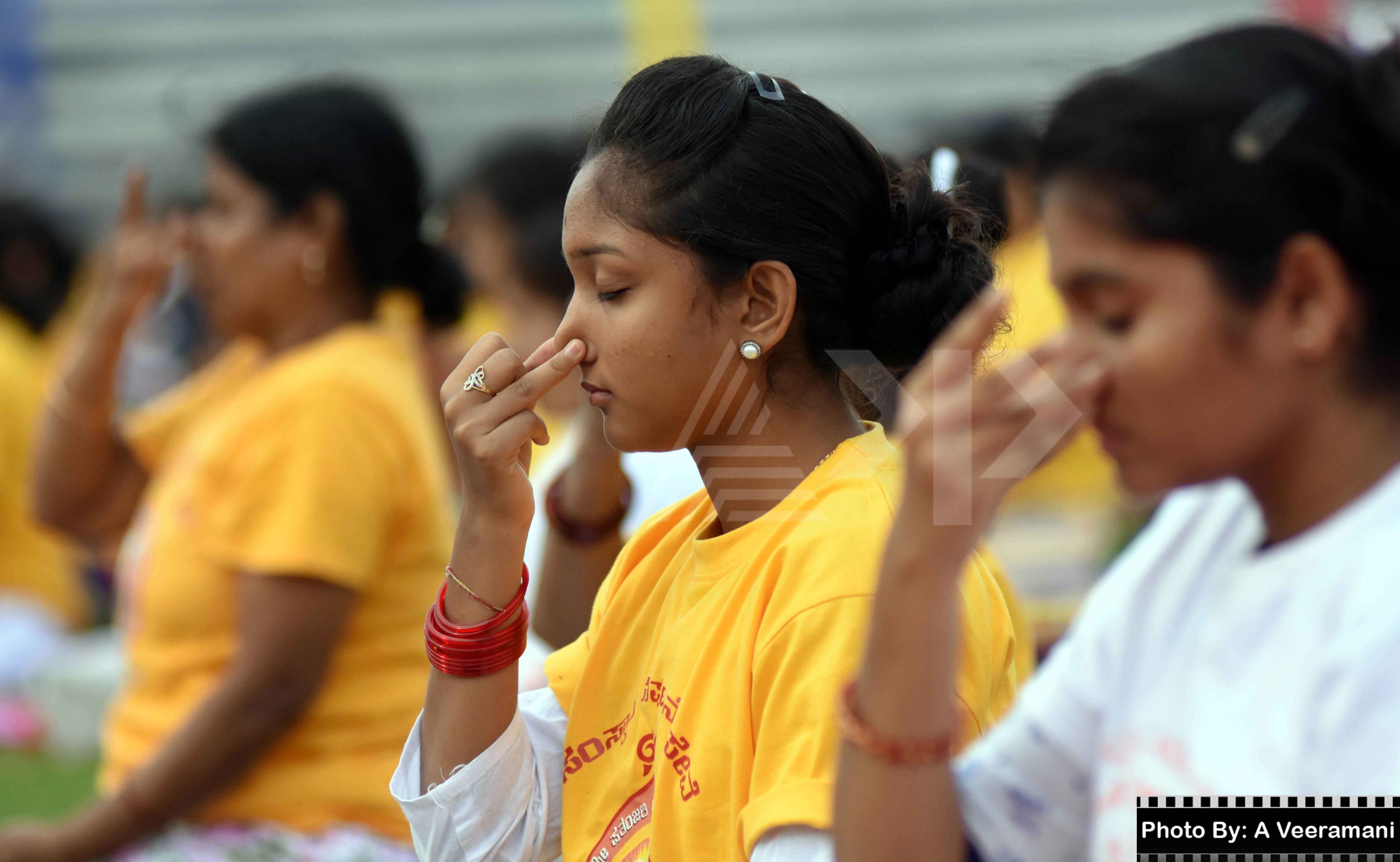 This is how international yoga day looks in camera