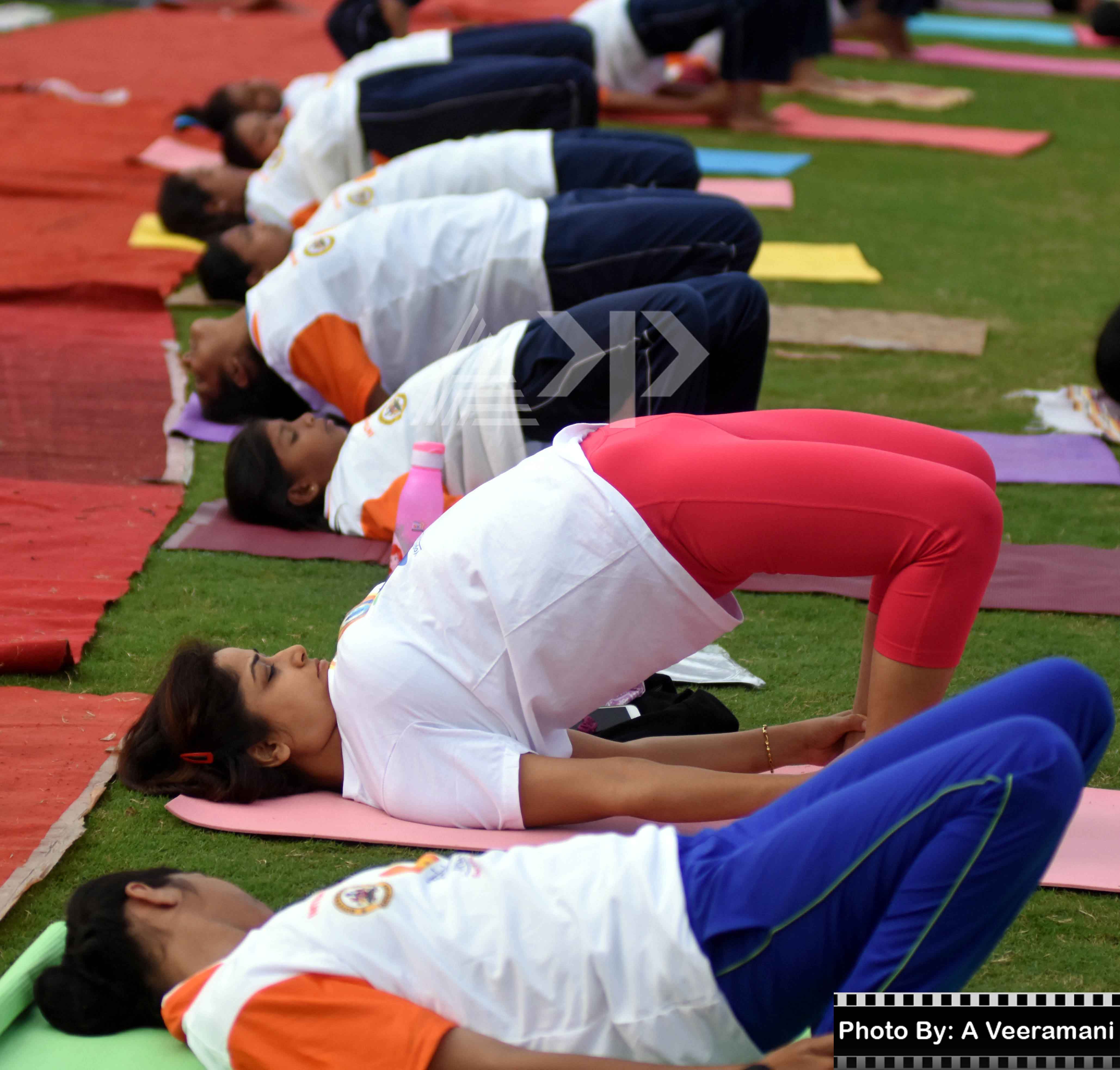 This is how international yoga day looks in camera