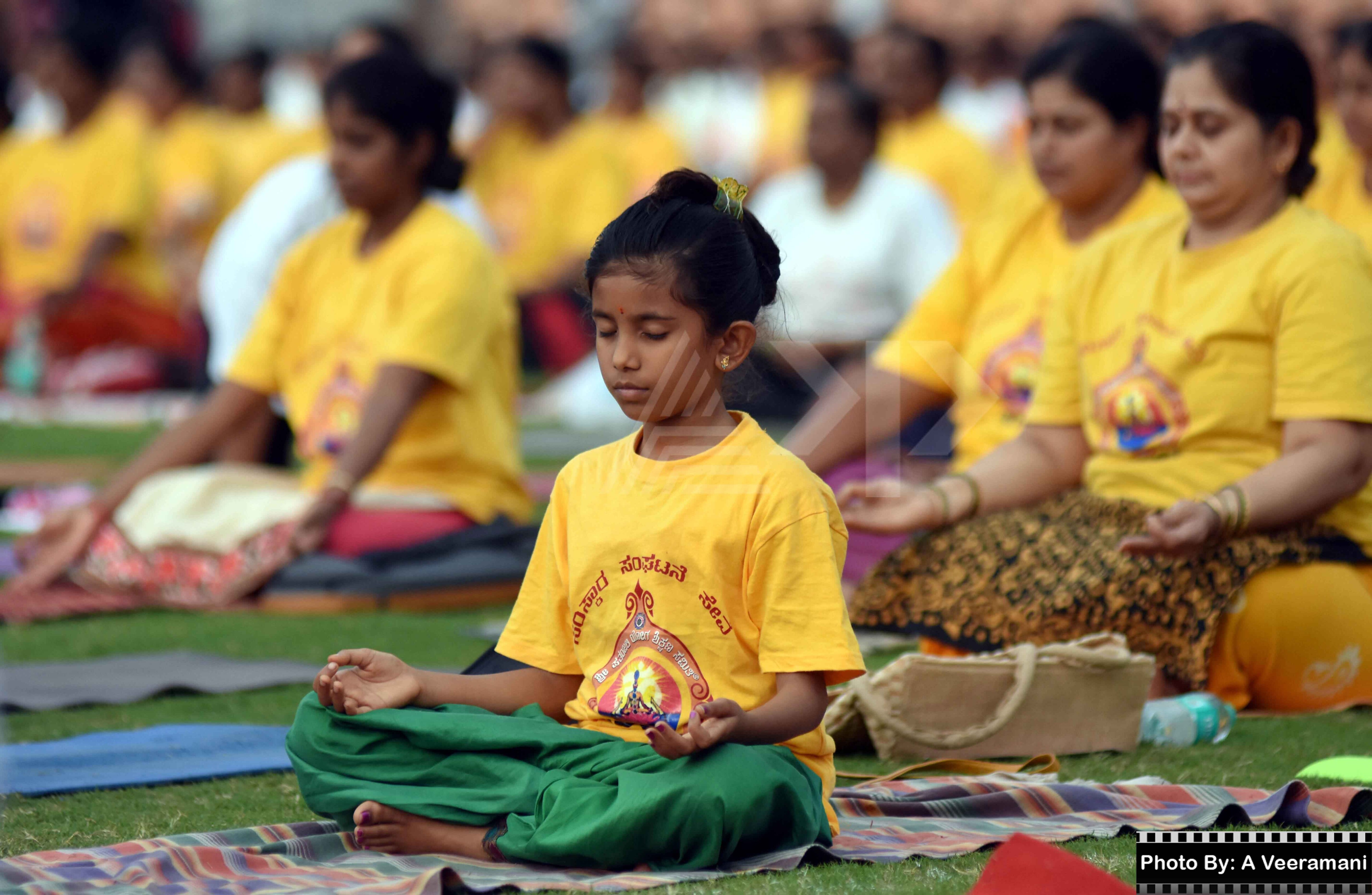 This is how international yoga day looks in camera