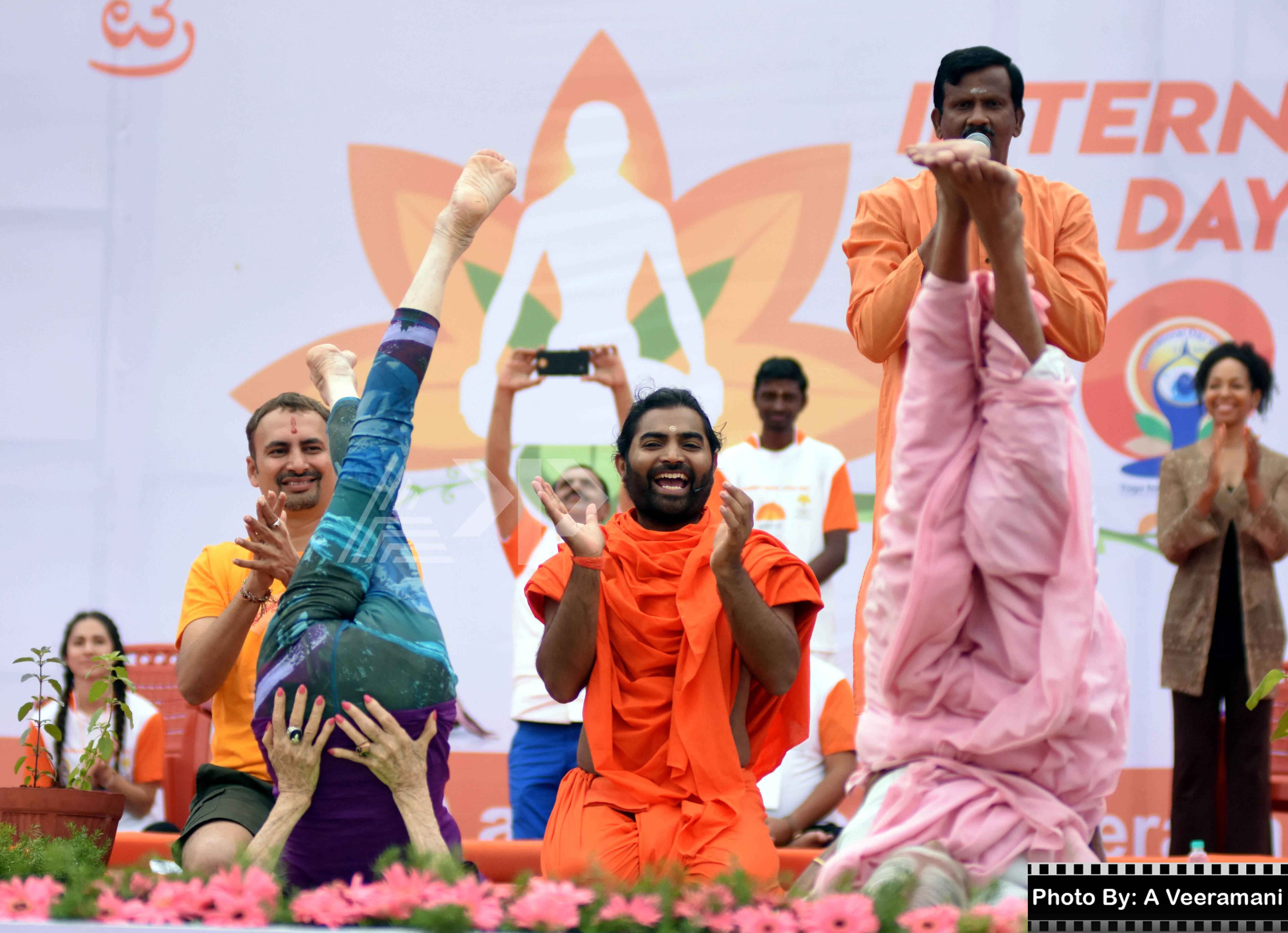 This is how international yoga day looks in camera