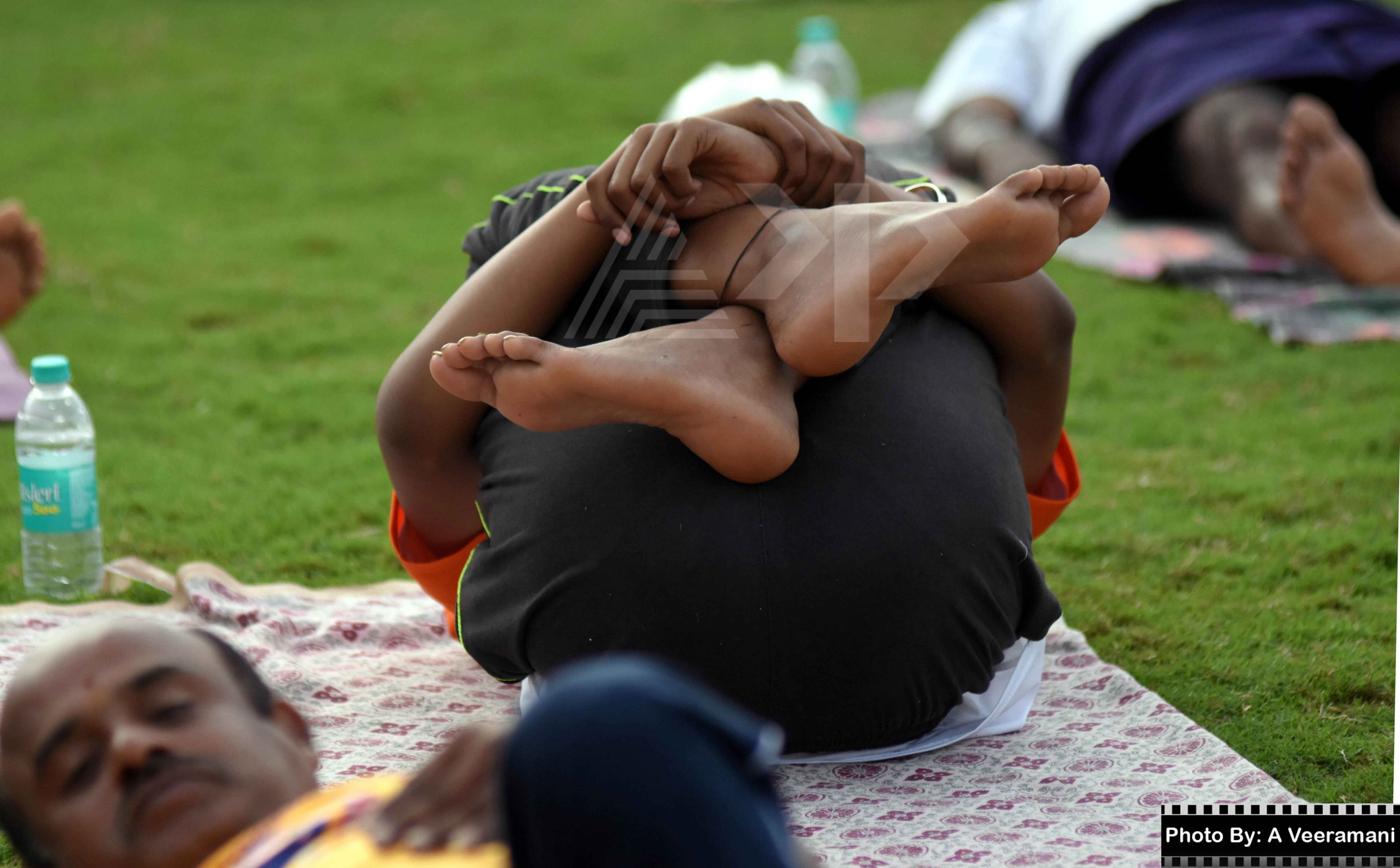 This is how international yoga day looks in camera