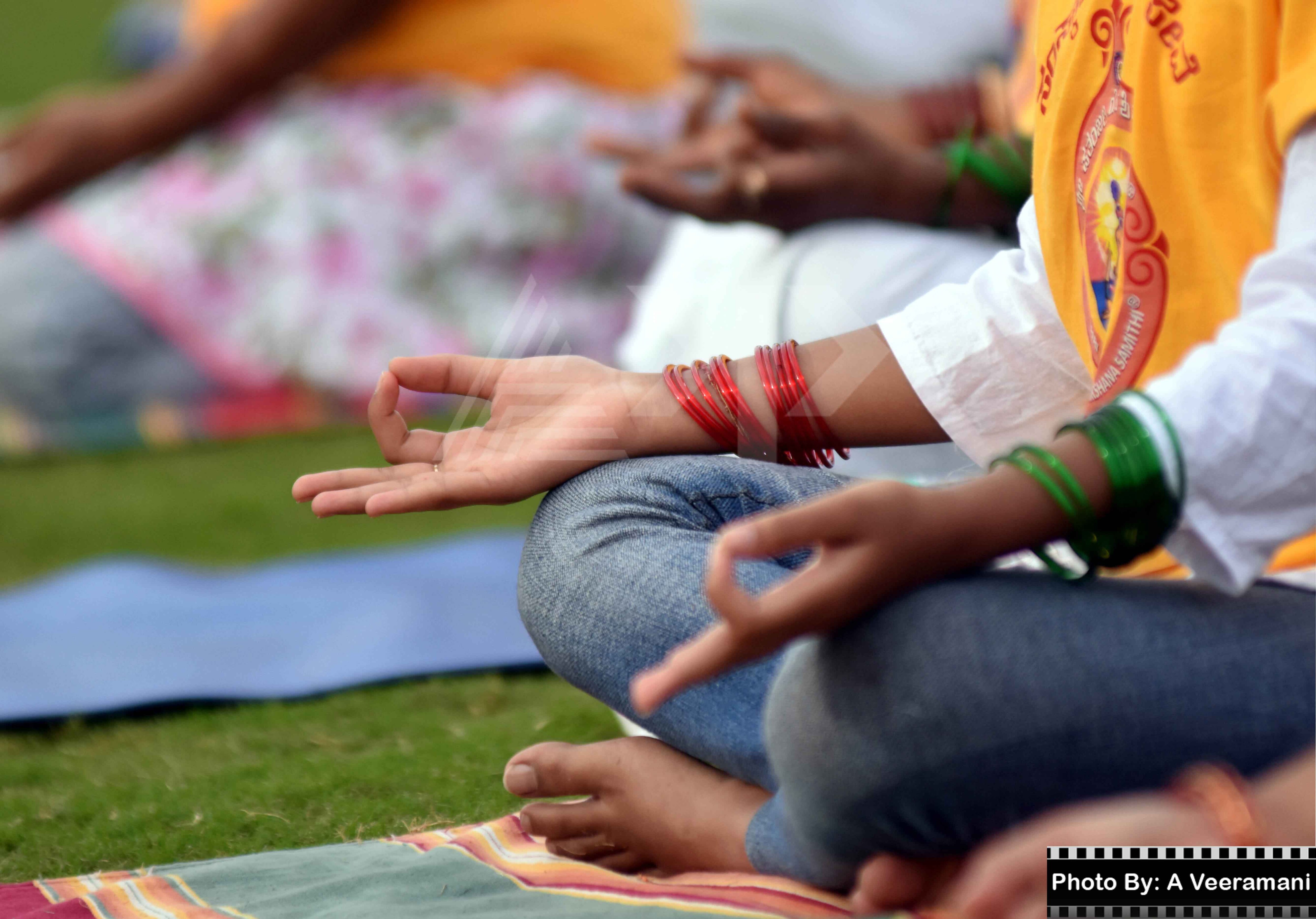 This is how international yoga day looks in camera