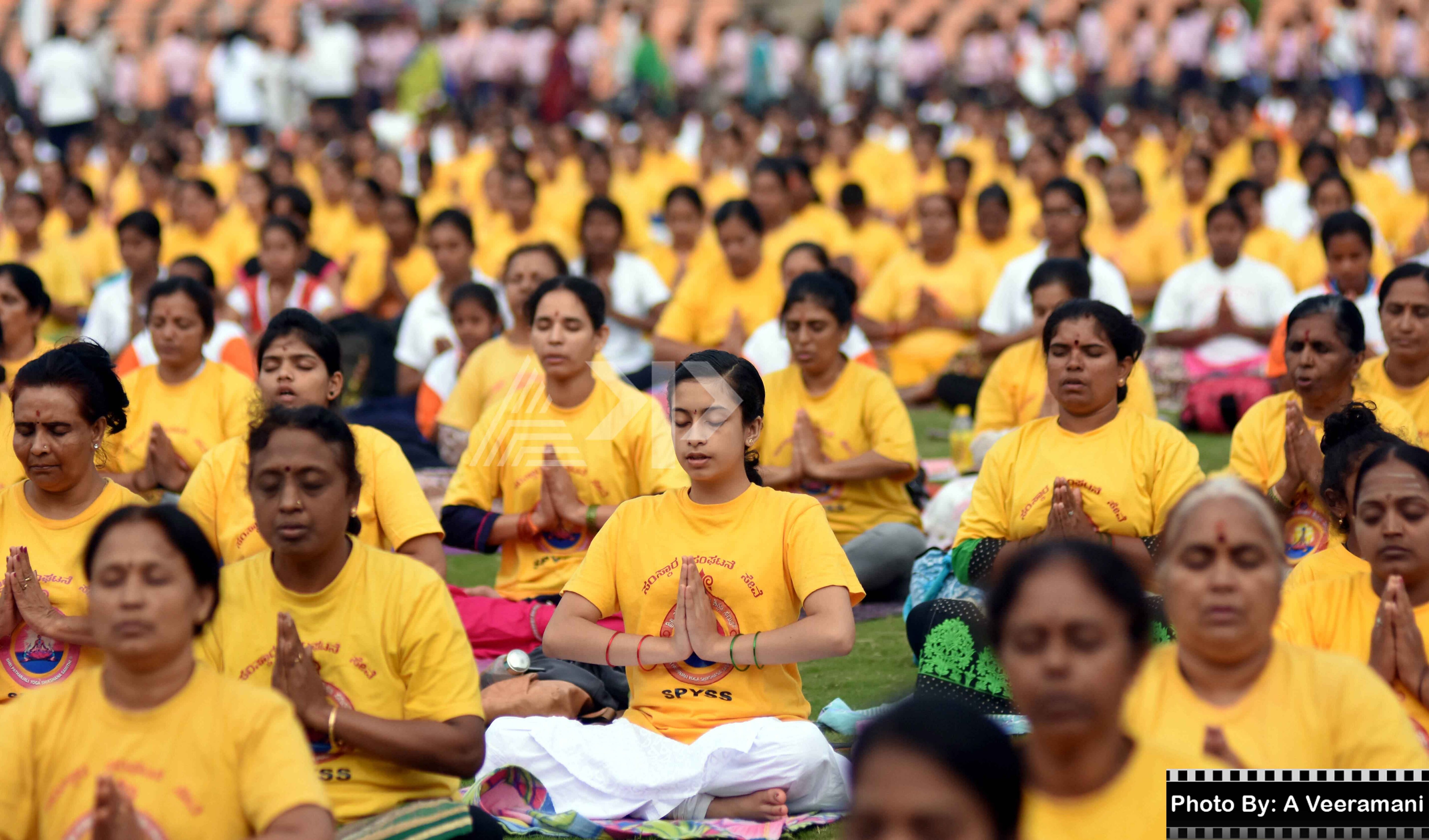 This is how international yoga day looks in camera