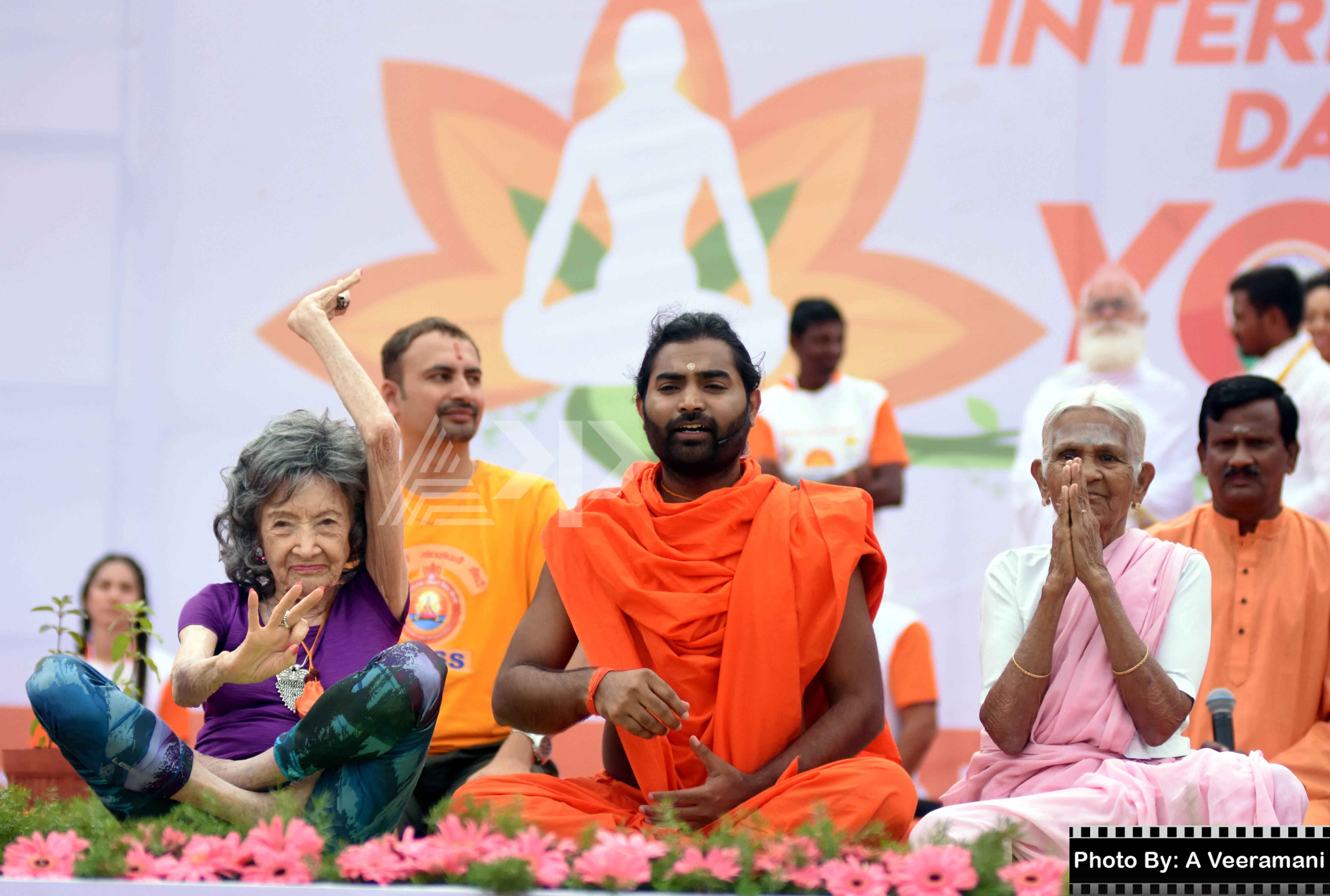 This is how international yoga day looks in camera