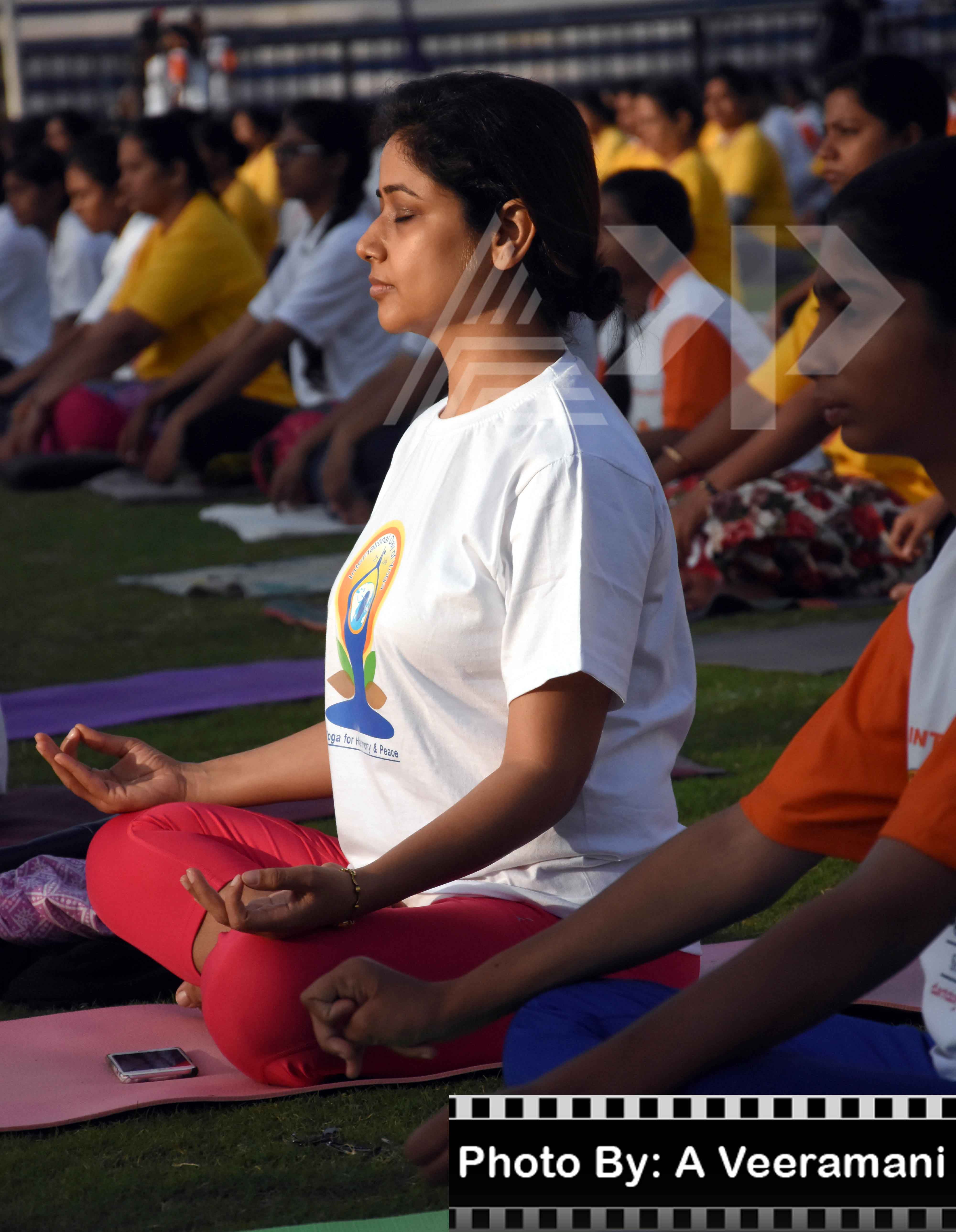 This is how international yoga day looks in camera