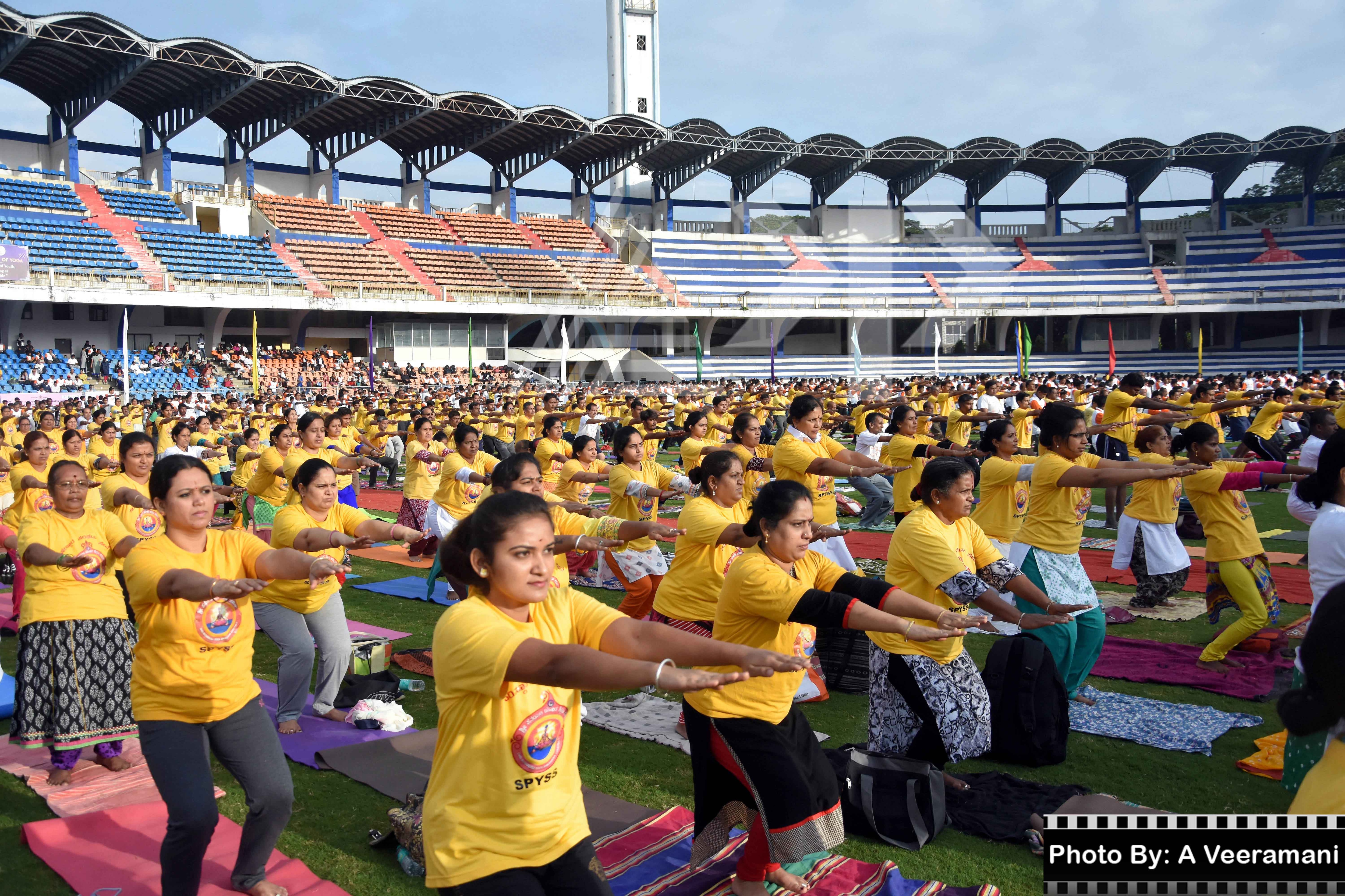 This is how international yoga day looks in camera