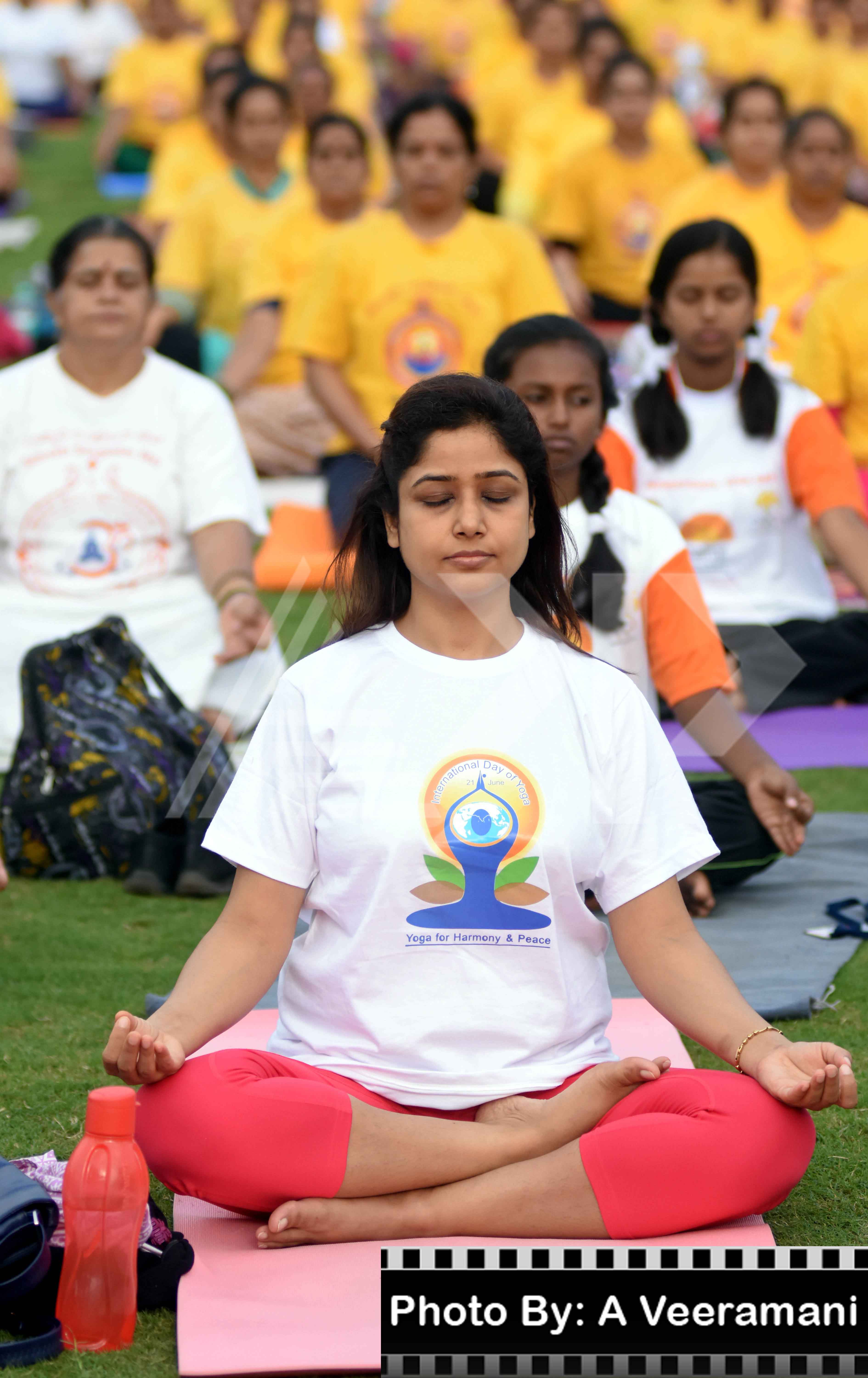 This is how international yoga day looks in camera