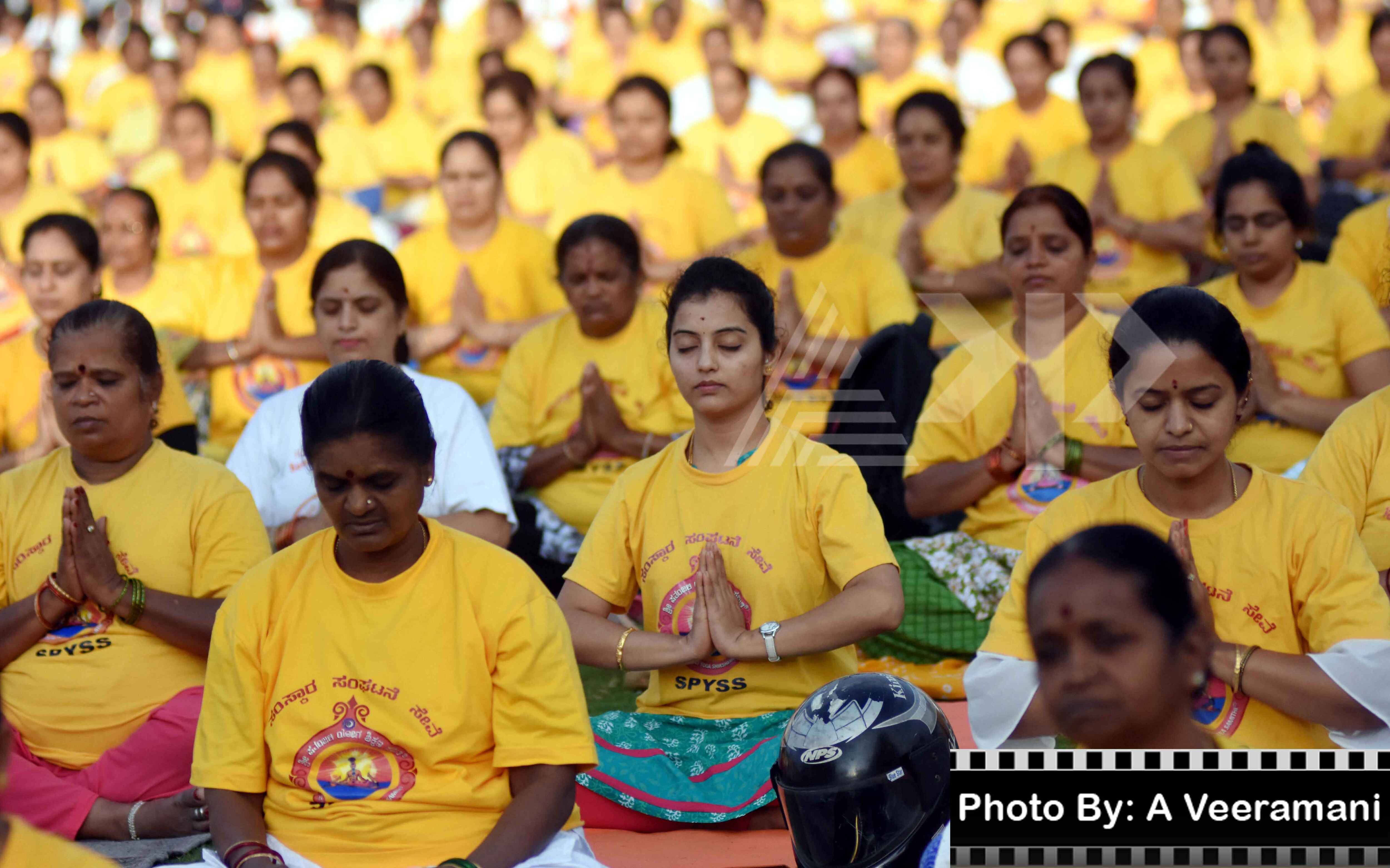 This is how international yoga day looks in camera