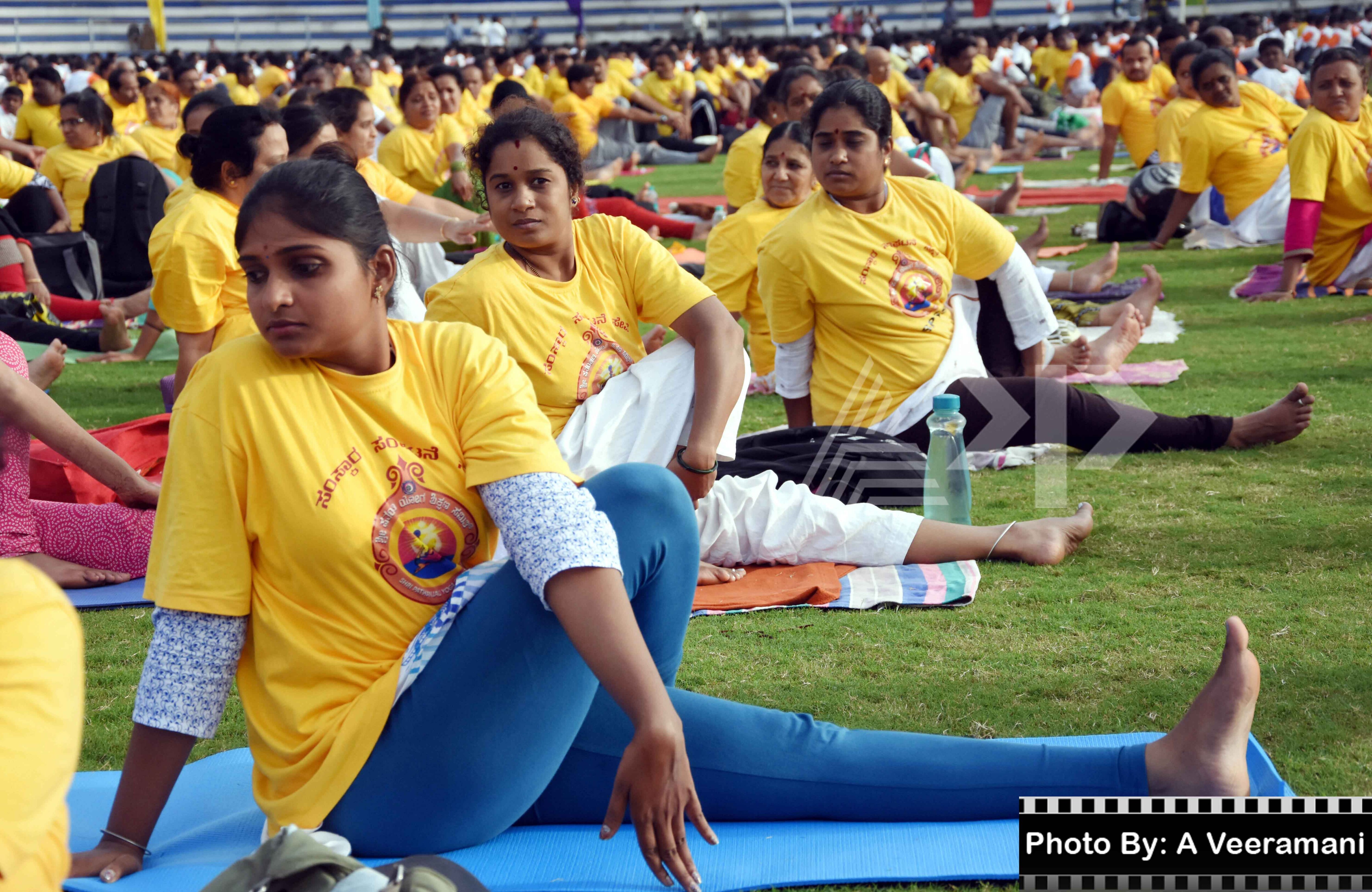 This is how international yoga day looks in camera