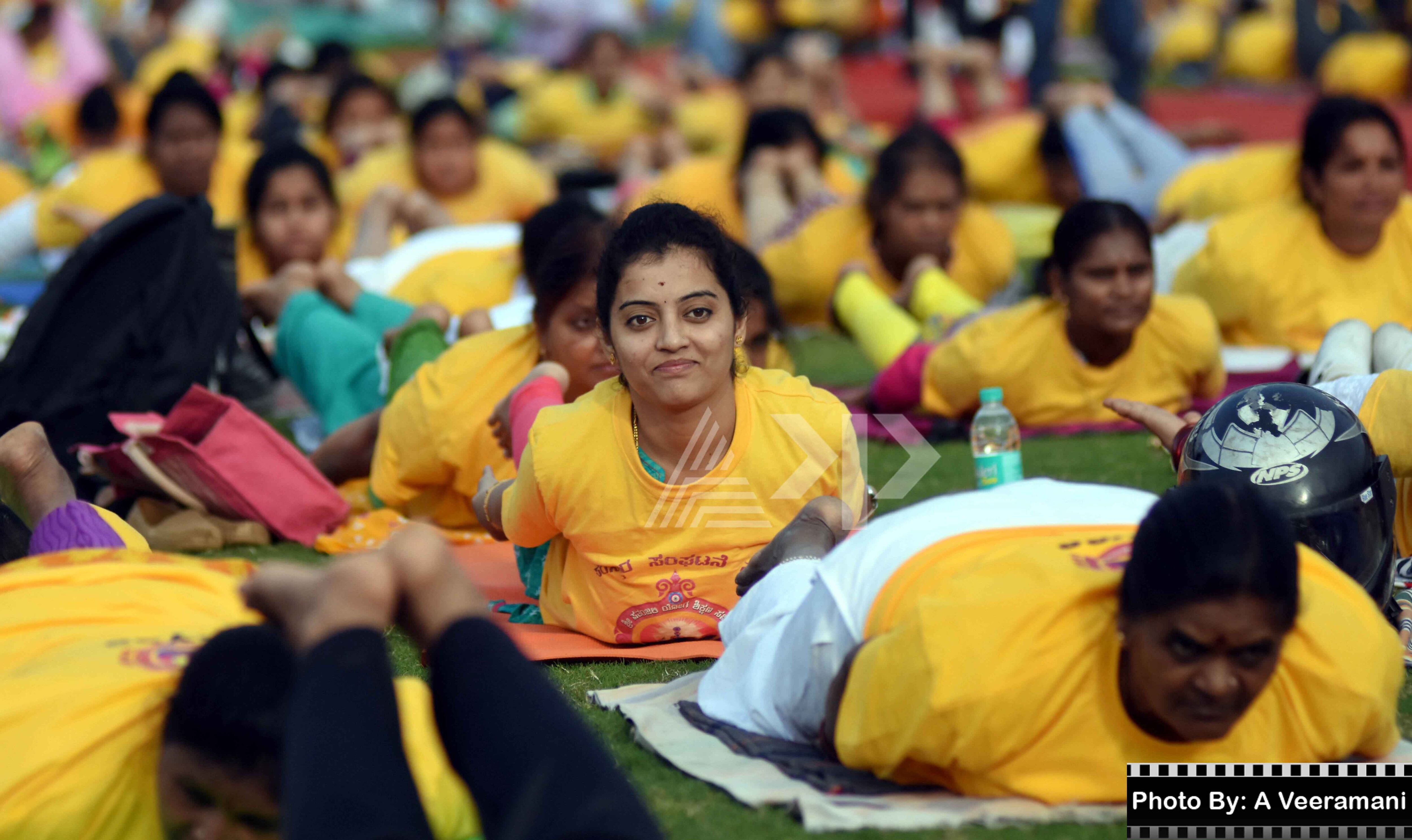 This is how international yoga day looks in camera